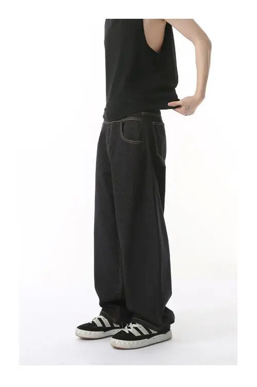 Jean American high street casual machete retro loose washed jeans Size US 32 / EU 48 - 4 Thumbnail