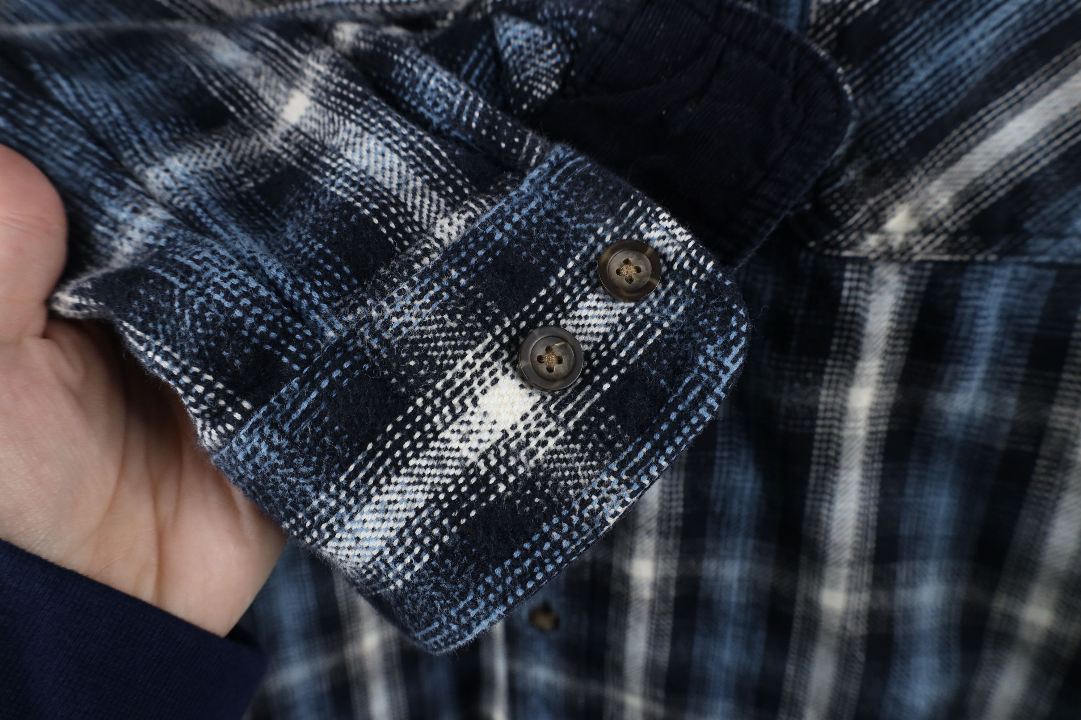 Vintage Vintage 90s Streetwear Heavyweight Flannel Button Shirt Blue Size US XL / EU 56 / 4 - 6 Thumbnail