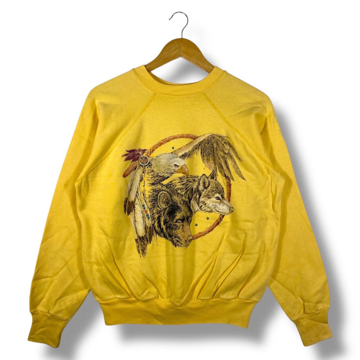 Vintage Vintage 90's AMERICAN HABITAT Goros Graphic Sweatshirt Size US L / EU 52-54 / 3 - 1 Thumbnail