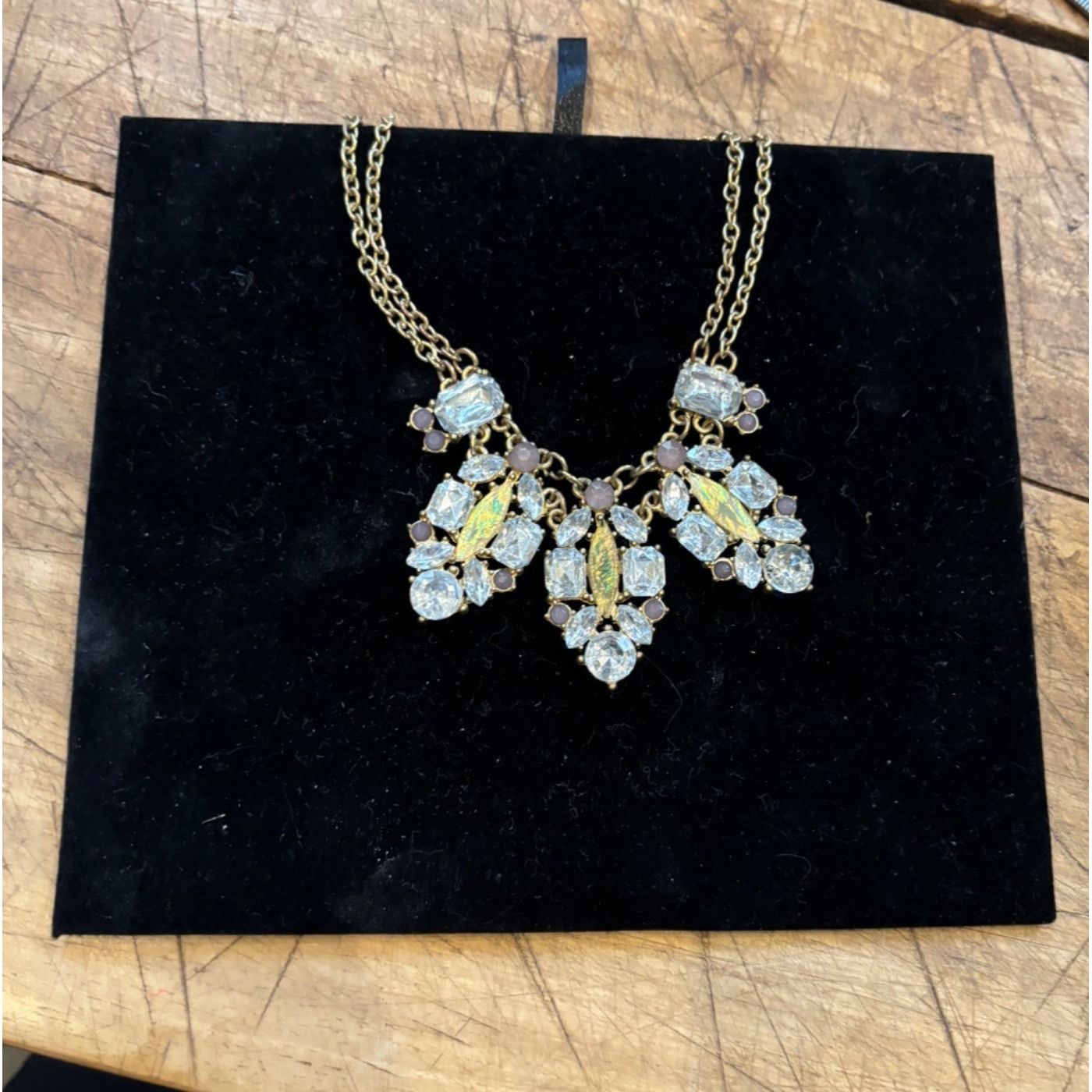 Other Vintage Statement Rhinestone Necklace With Gold Chain & Crys Size ONE SIZE - 7 Thumbnail