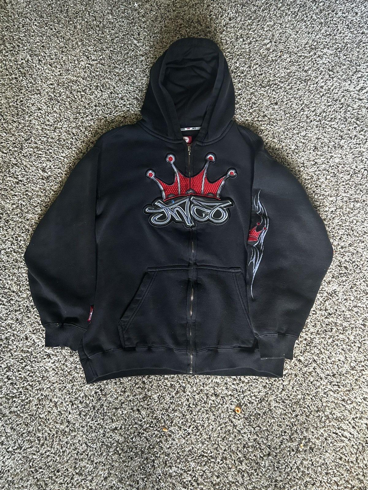 JNCO Black and red JNCO zip up vintage grail Size US XXS / EU 40 - 1 Thumbnail