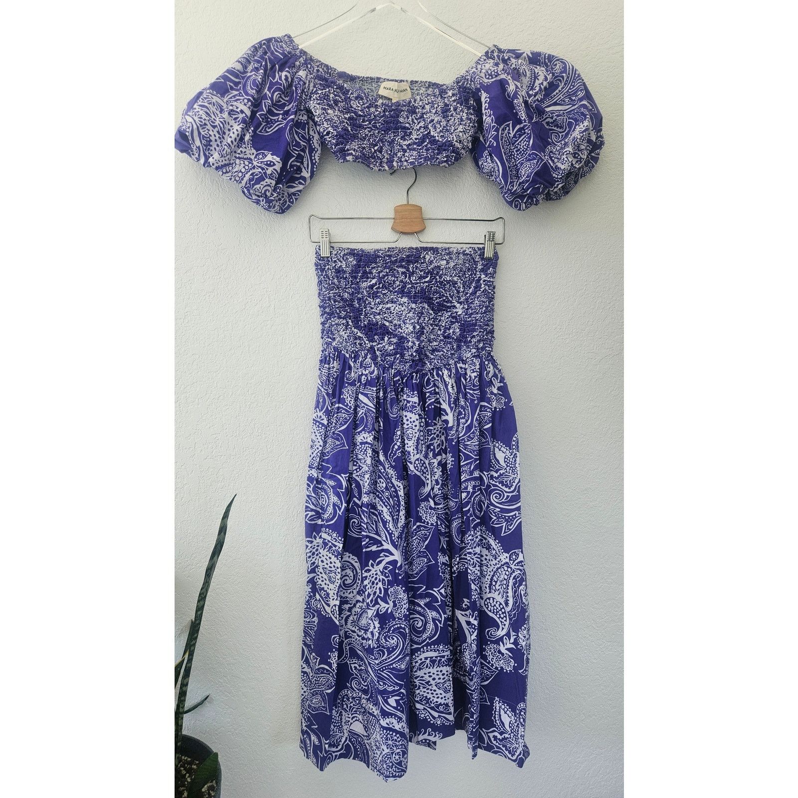 Mara Hoffman Mara Hoffman 2 Piece Set Pier Top Nicole Skirt Smocked XXS Size 25" / US 0 / IT 36 - 9 Thumbnail