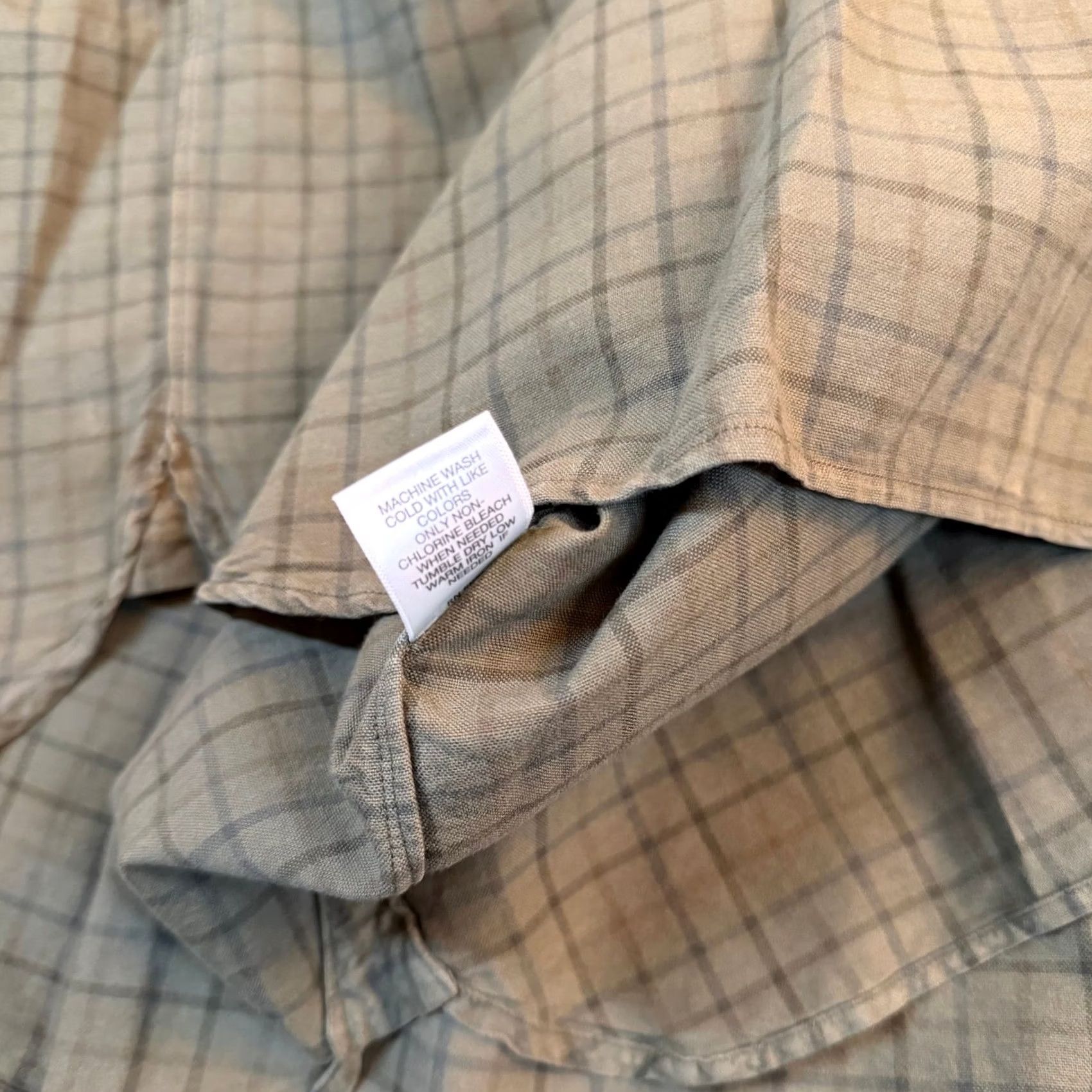 Cremieux Cremieux Shirt Olive Green Windowpane 100% Cotton Mens 4XT NWT Big & Tall Button-Up Button-Down Long Sleeve Collared Chest Pocket Classic Size US XXL / EU 58 / 5 - 6 Thumbnail