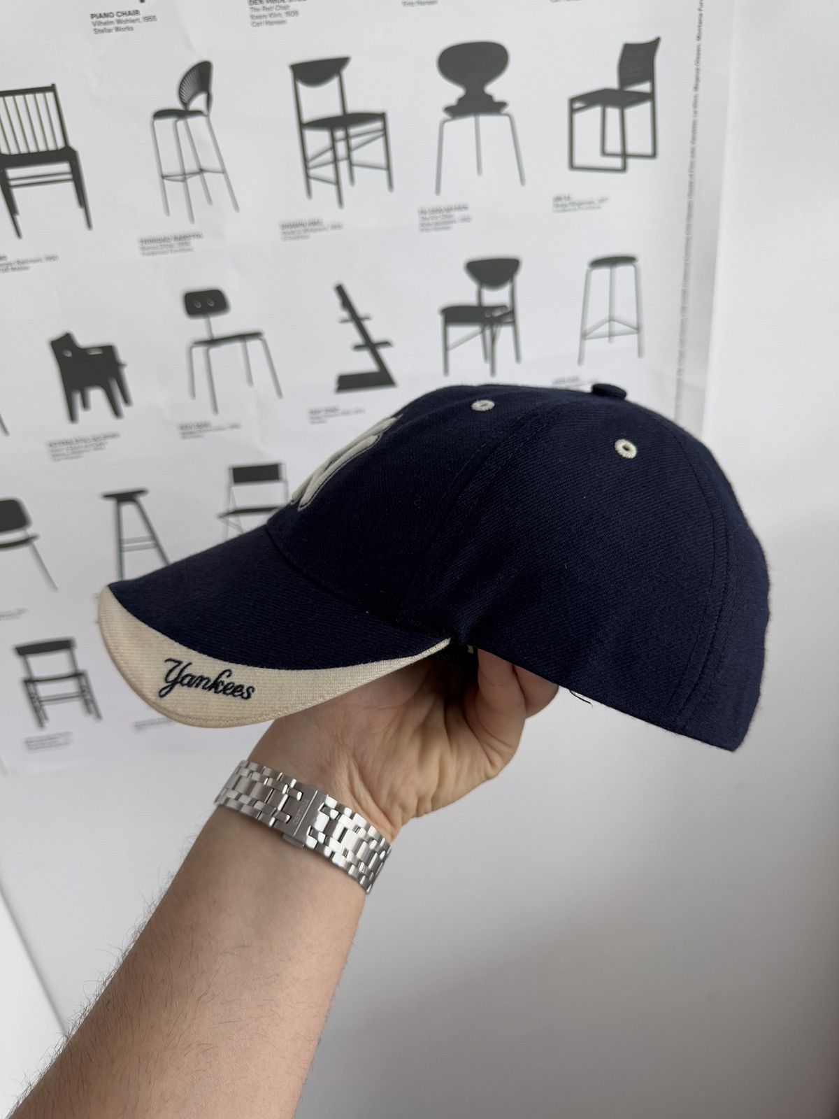 MLB × New York Yankees × Vintage VIntage 90s New York Yankees wool hat cap usa retro MLB y2k Size ONE SIZE - 3 Thumbnail