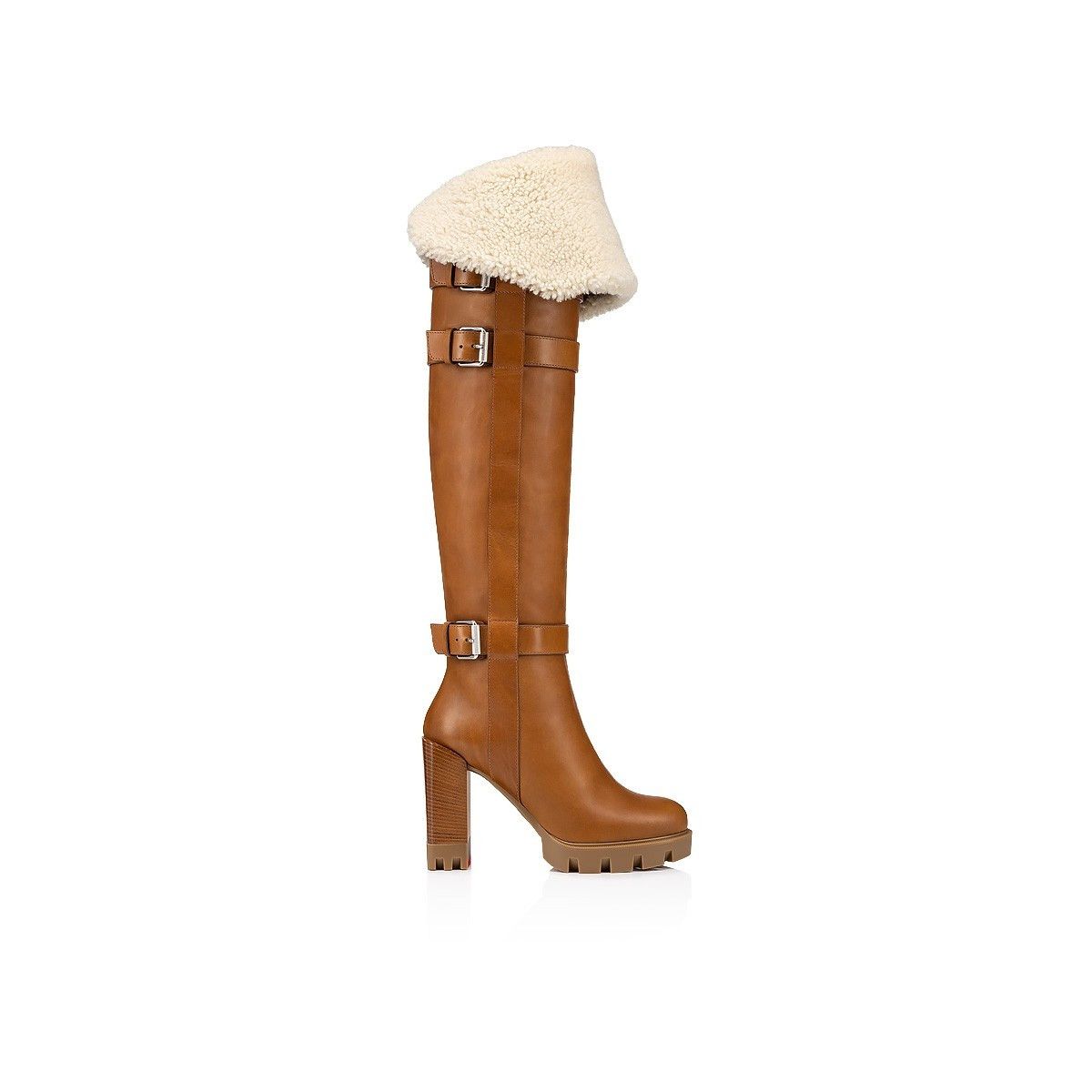 Christian Louboutin o1s1wg110325 Brodeback Lug Botta Alta in Brown Size US 6 / IT 36 - 3 Thumbnail