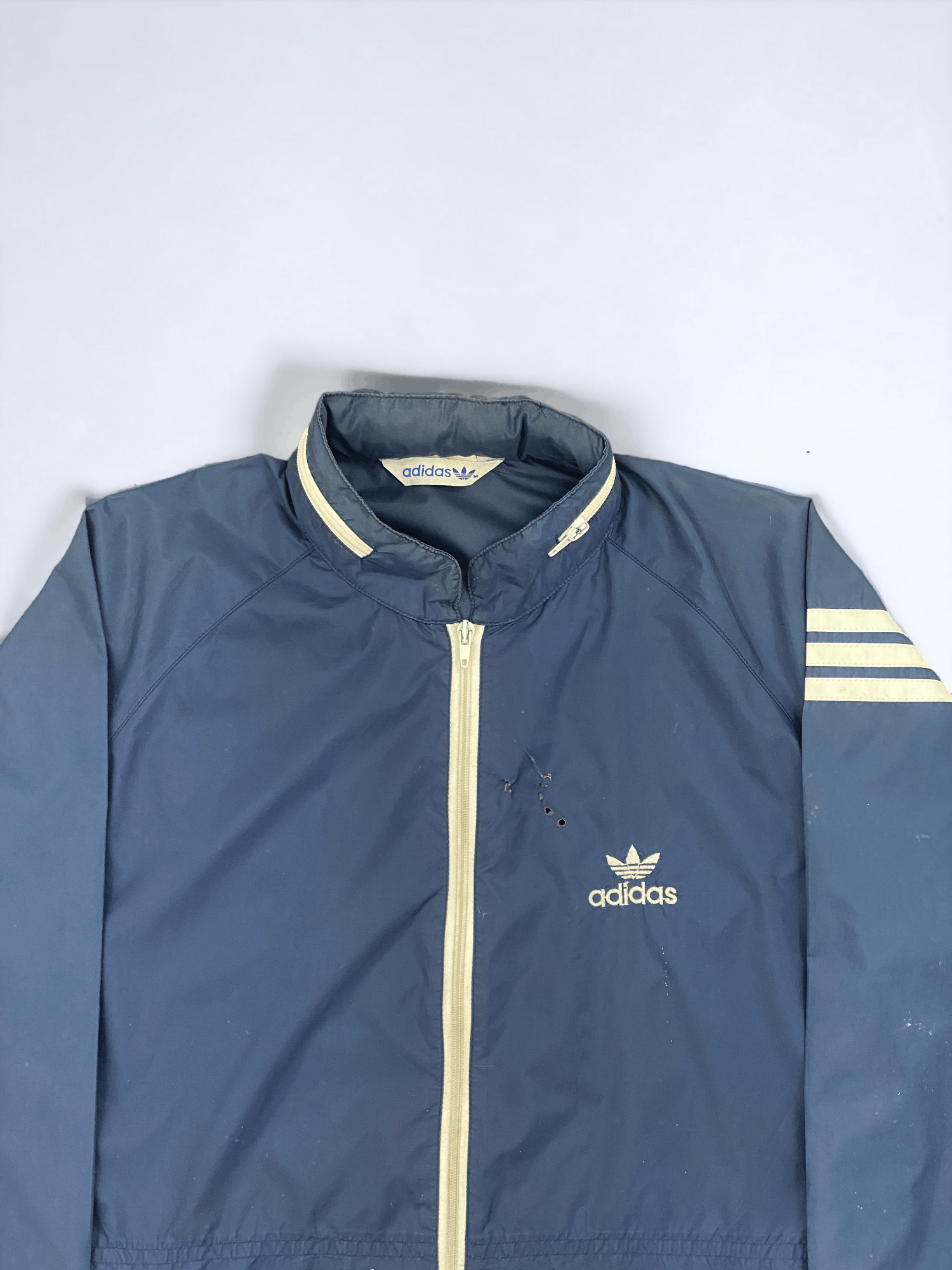 Adidas 70s Vintage Adidas Windbreaker Nylon Zipper Hoodie Jacket Size US M / EU 48-50 / 2 - 2 Thumbnail