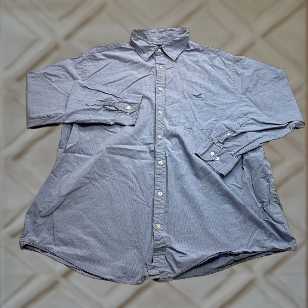 Roundtree & Yorke VINTAGE Roundtree & Yorke Casuals Shirt Mens Big 2X Blue Button Up Long Sleeve Collared Size US XXL / EU 58 / 5 - 1 Thumbnail