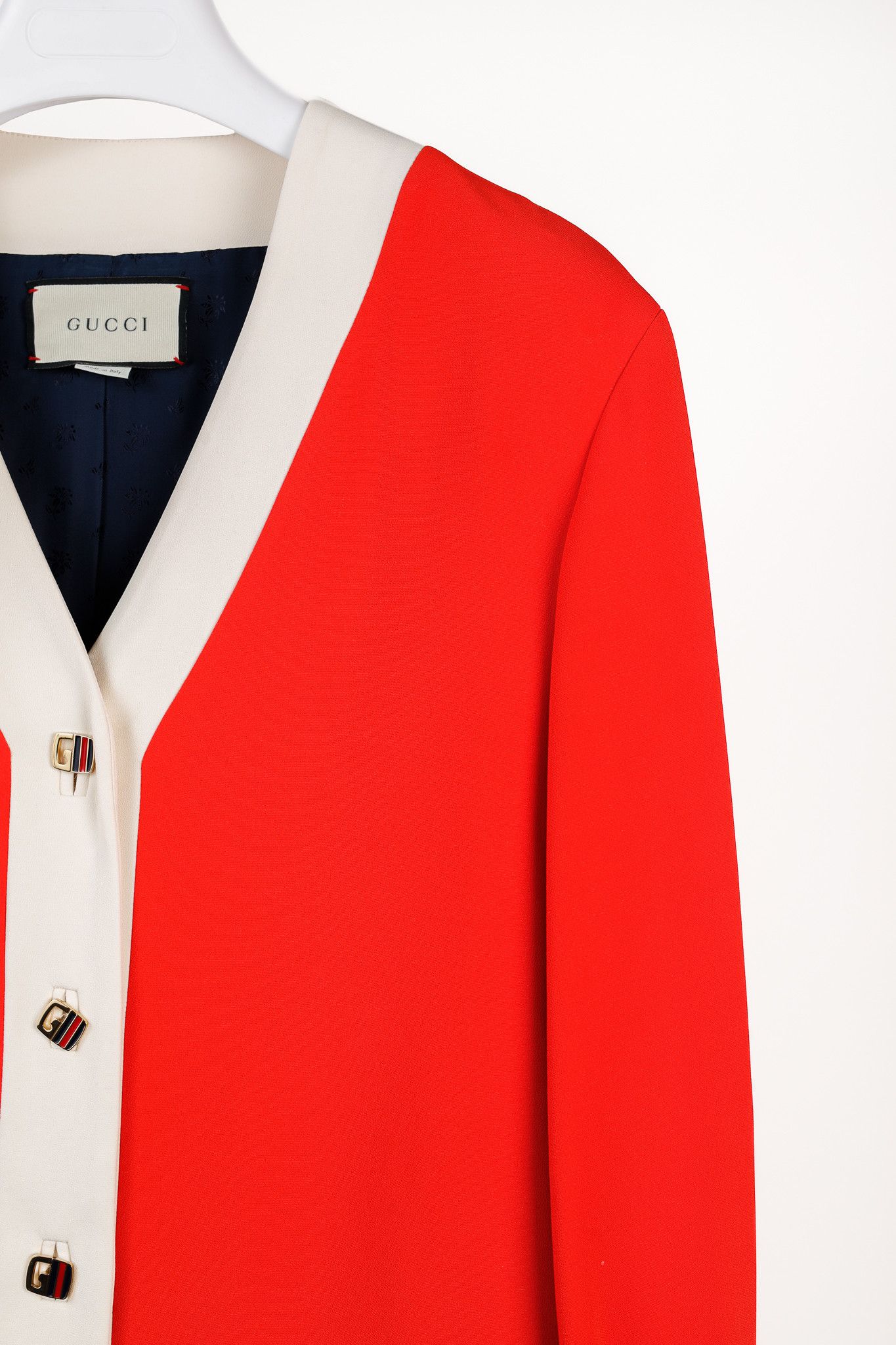 Gucci Gucci Cruise 2020 Red Cady Contrast-Detail Cardigan Size M / US 6-8 / IT 42-44 - 5 Thumbnail