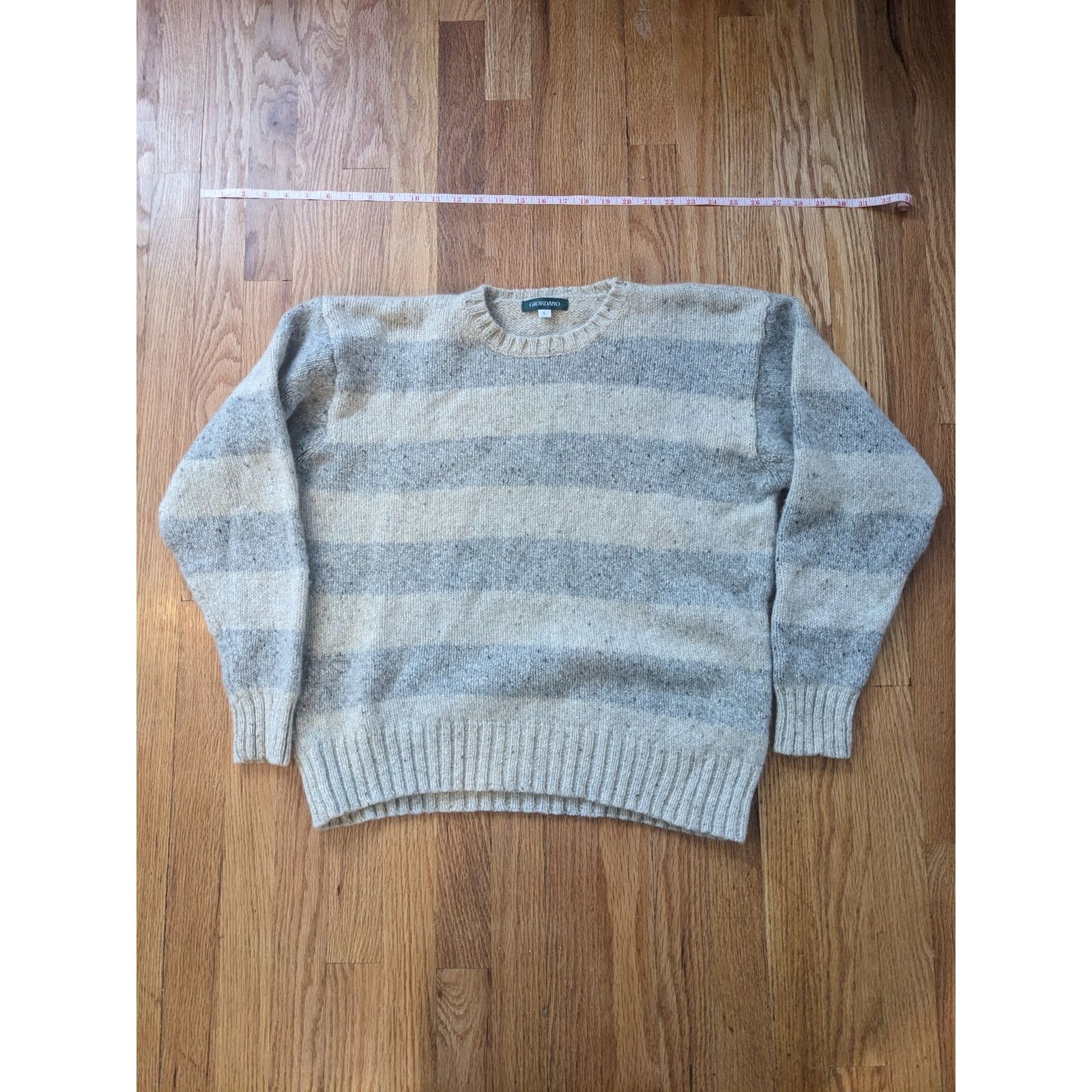 Giordano Giordana Striped Wool Sweater Size US L / EU 52-54 / 3 - 1 Thumbnail