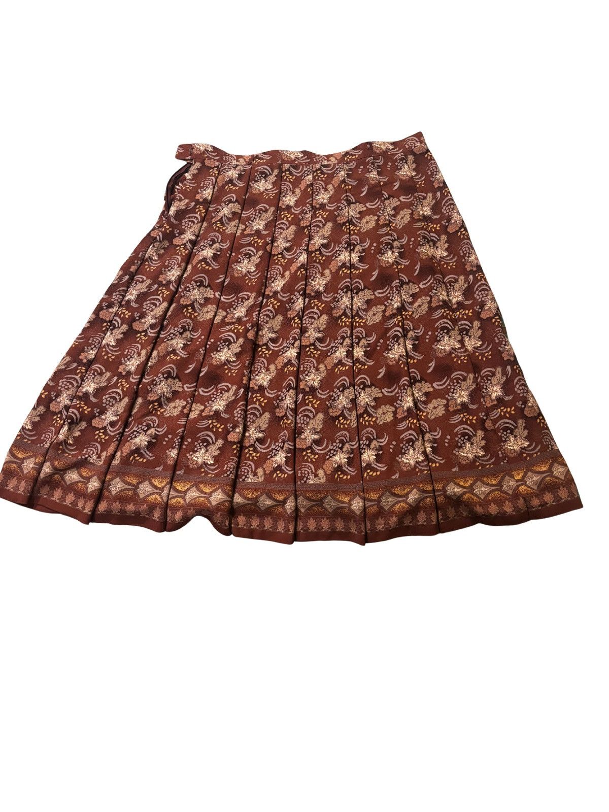 Other Brown floral A-lined Skirt.2003 Size 40" / US 18 - 10 Thumbnail