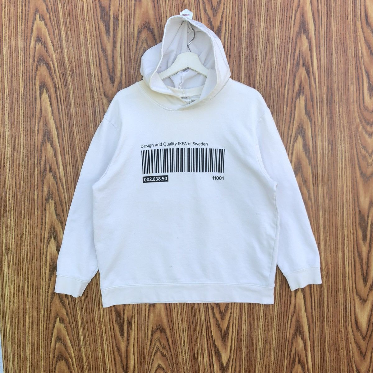 Ikea Vintage Ikea White Hoodie Size US L / EU 52-54 / 3 - 4 Thumbnail