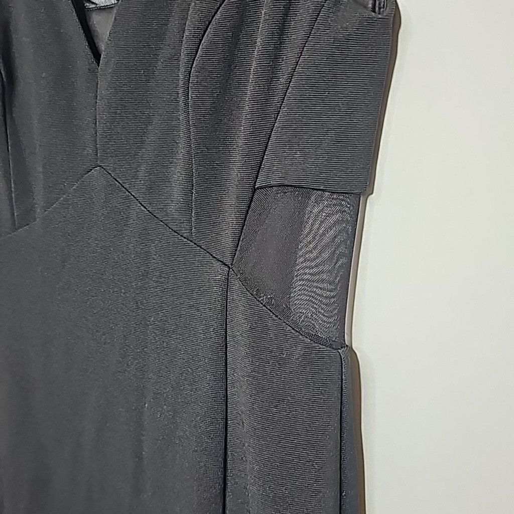 The Unbranded Brand Aiden Mattox mesh panel floor length maxi cocktail dress 2 Size XS / US 0-2 / IT 36-38 - 3 Thumbnail