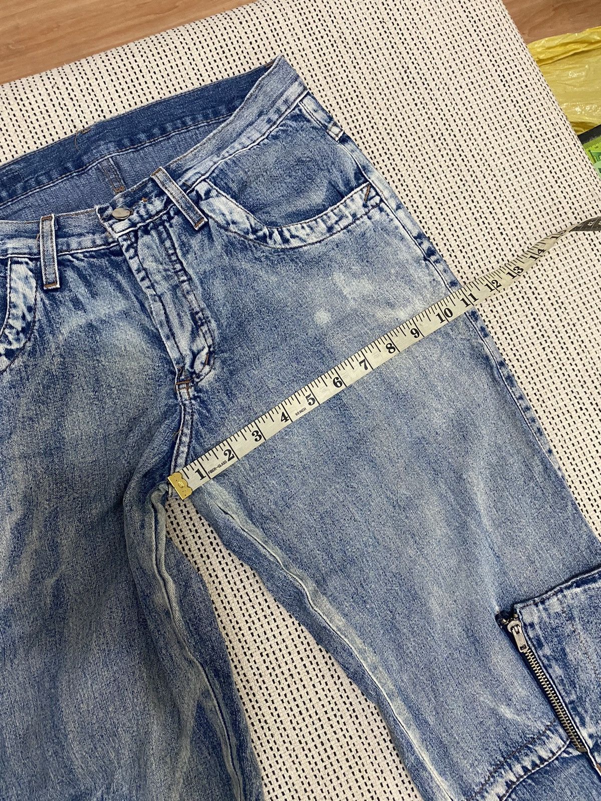 Japanese Brand × Vintage Mens Wide Leg Cargo Jean Stylish Baggy Pants for High Street Size US 30 / EU 46 - 14 Thumbnail