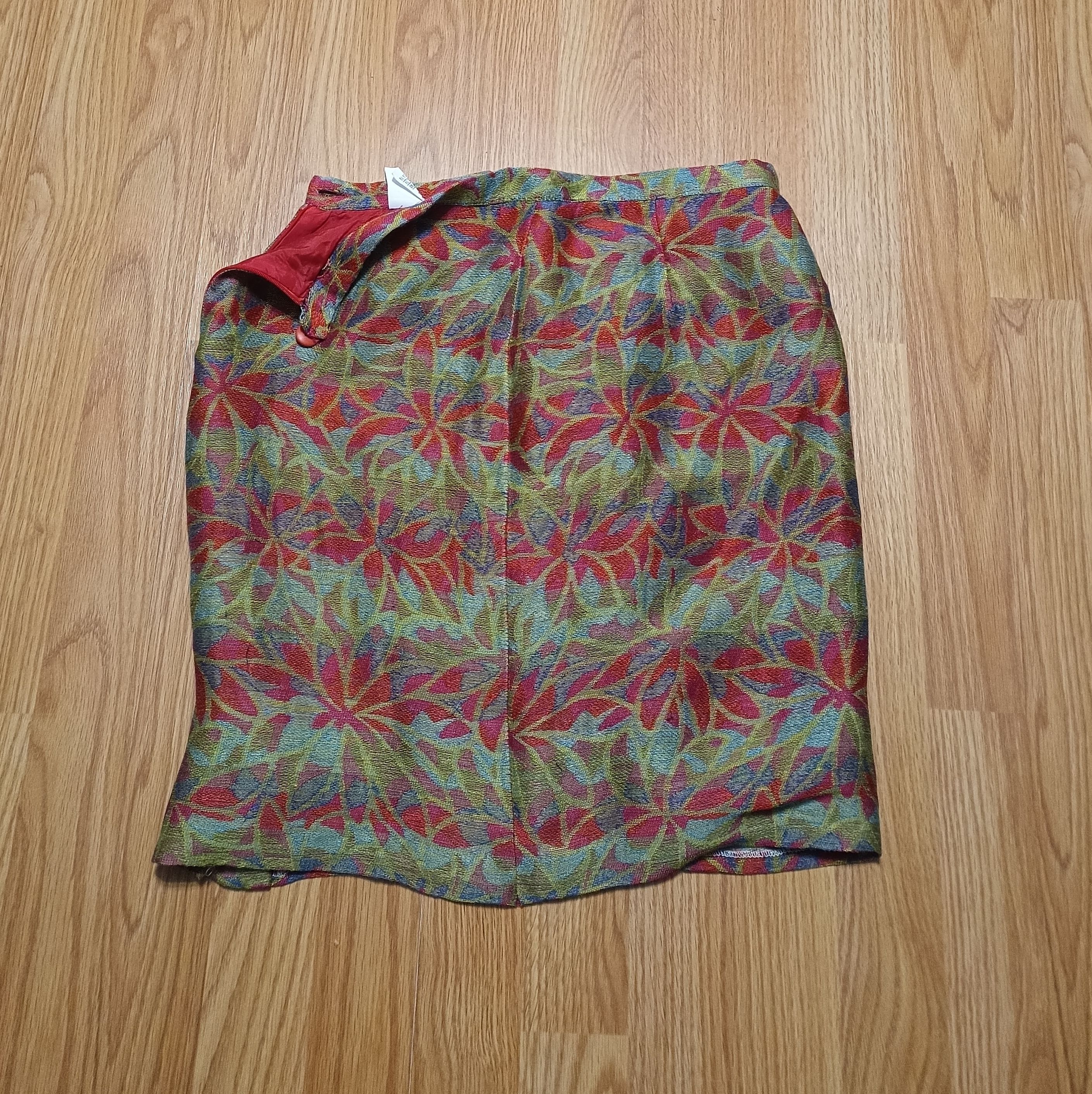 Missoni × Vintage MISSONI Donna Floral Print Linen Blend Skirt Suit IT44 Size M / US 6-8 / IT 42-44 - 8 Thumbnail