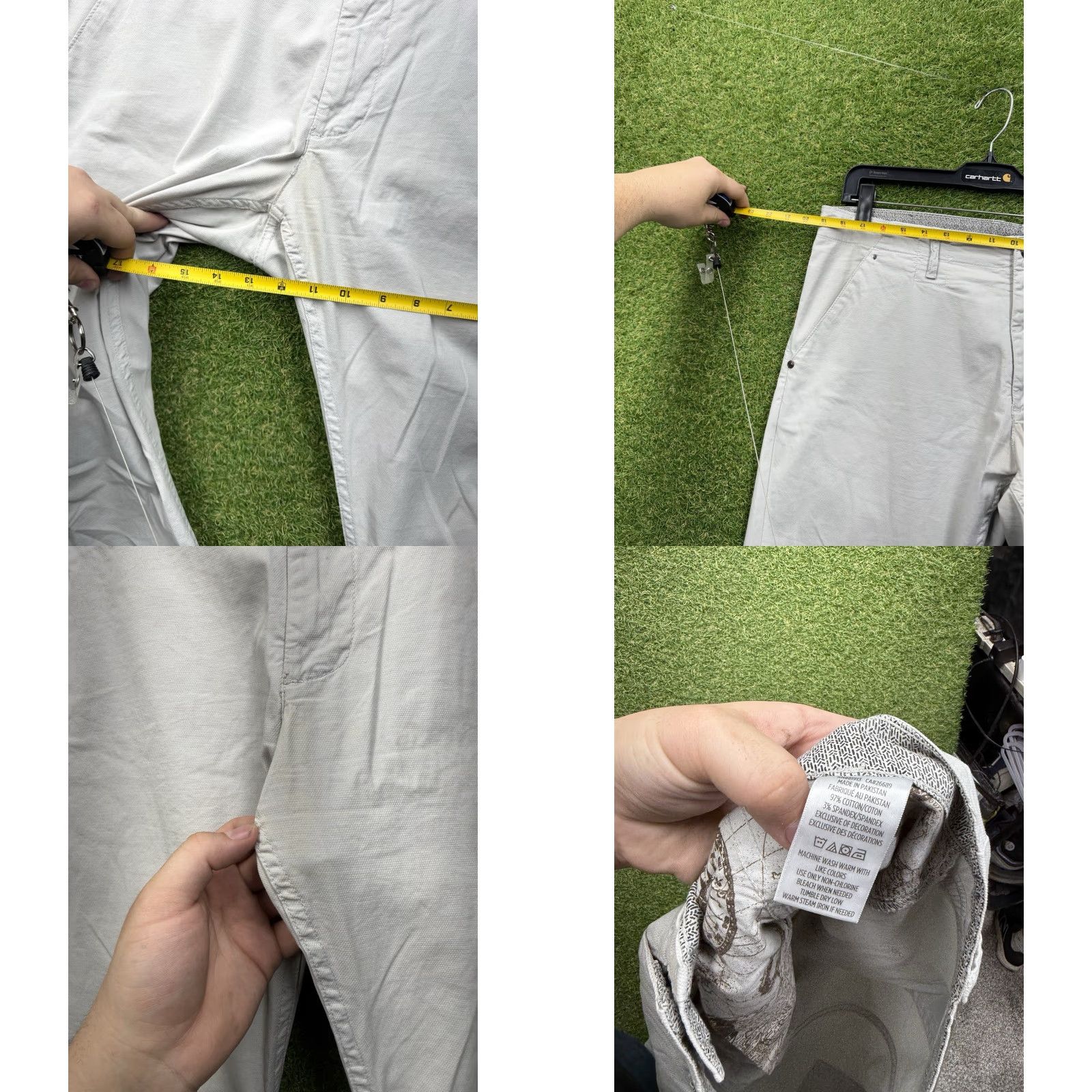 Robert Graham Robert Graham Pants Mens 35 White Chinos Slim Fit Straight Leg Stretch Casual Size US 35 - 8 Thumbnail