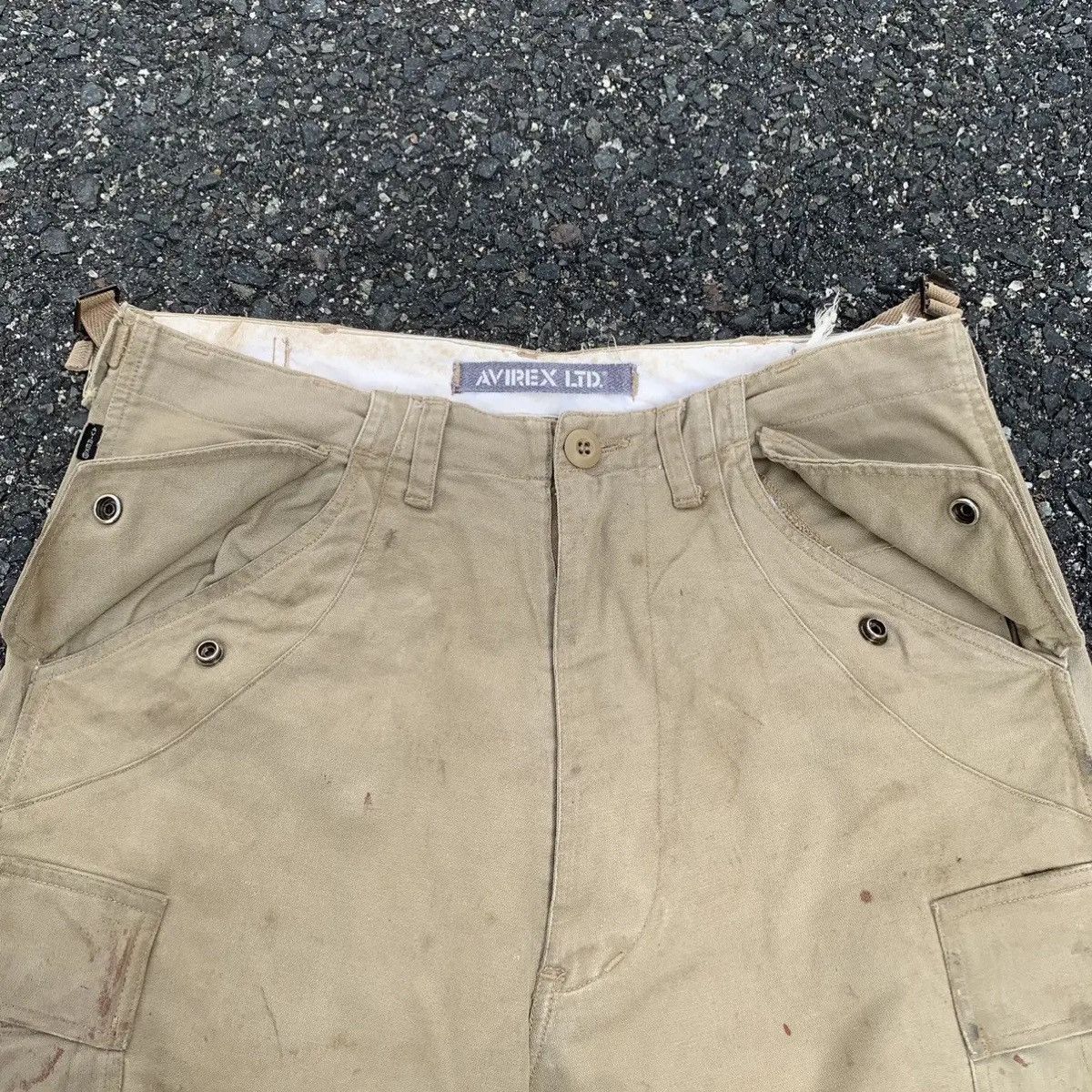 Avirex RUSTY DIRTY‼️ AVIREX M-65 UTILITY COMBAT CARGO PANTS Size US 30 / EU 46 - 7 Thumbnail