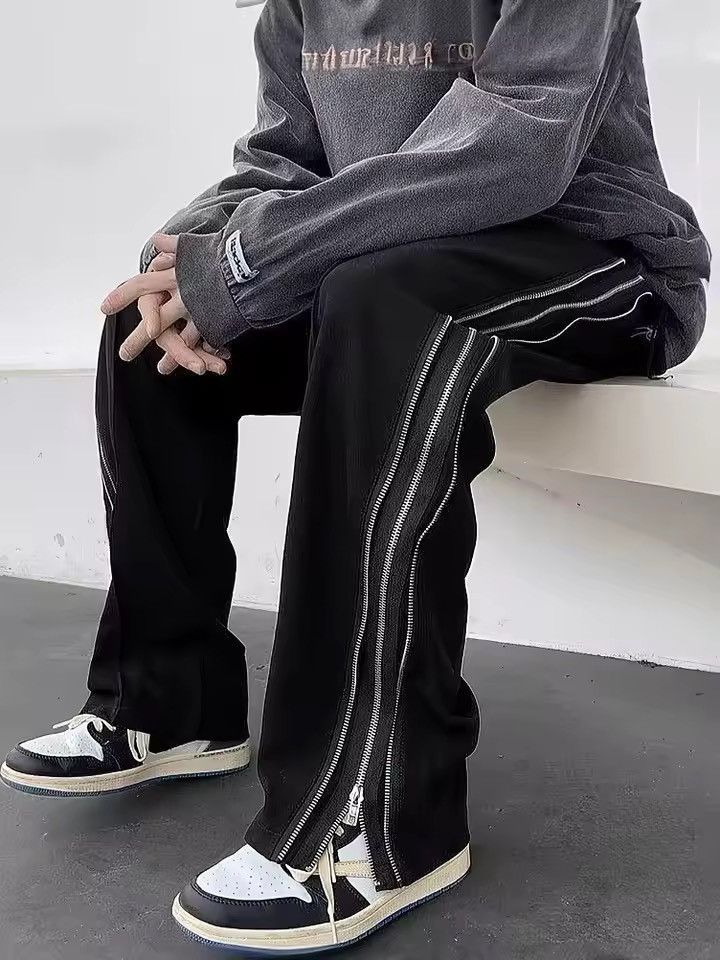 Japanese Brand Streetwear Loose Fit Stripe Lampas Y2K Sweatpants Size US 30 / EU 46 - 2 Thumbnail