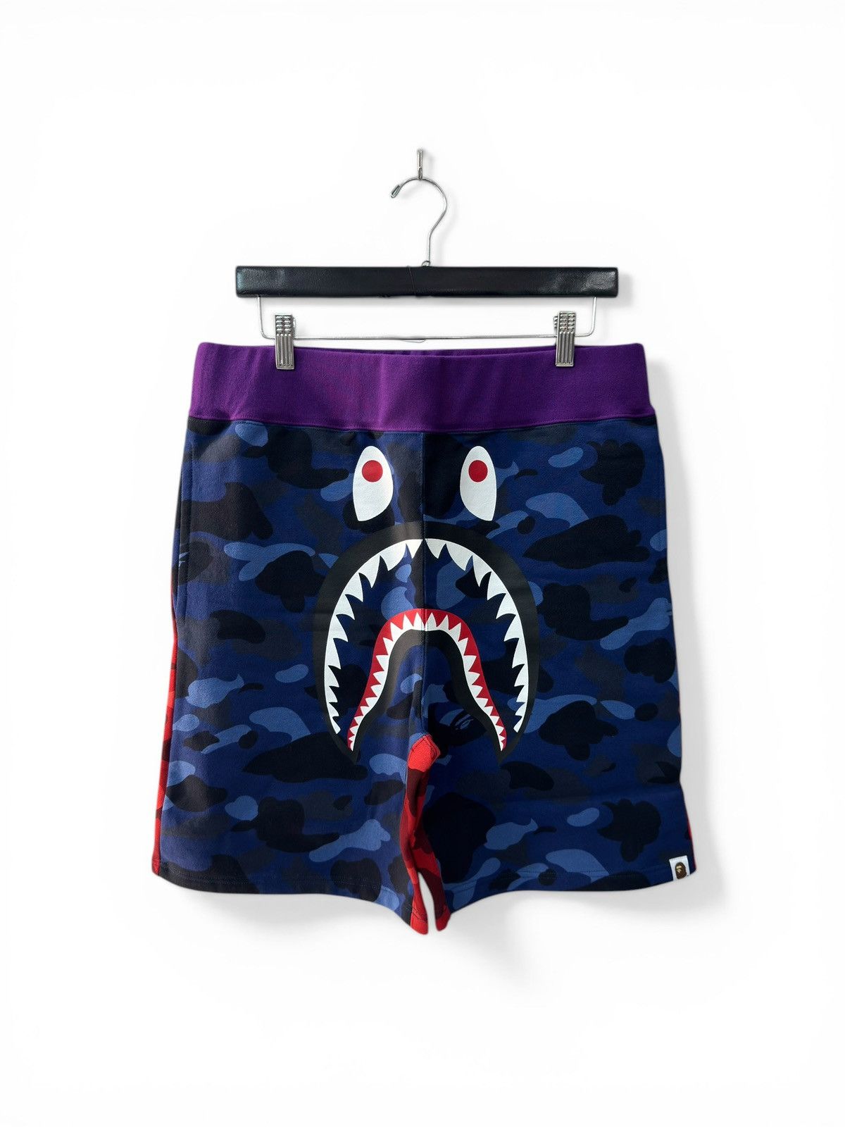 Bape Bape Blue Multicolor Shark Shorts Size US 34 / EU 50 - 1 Thumbnail
