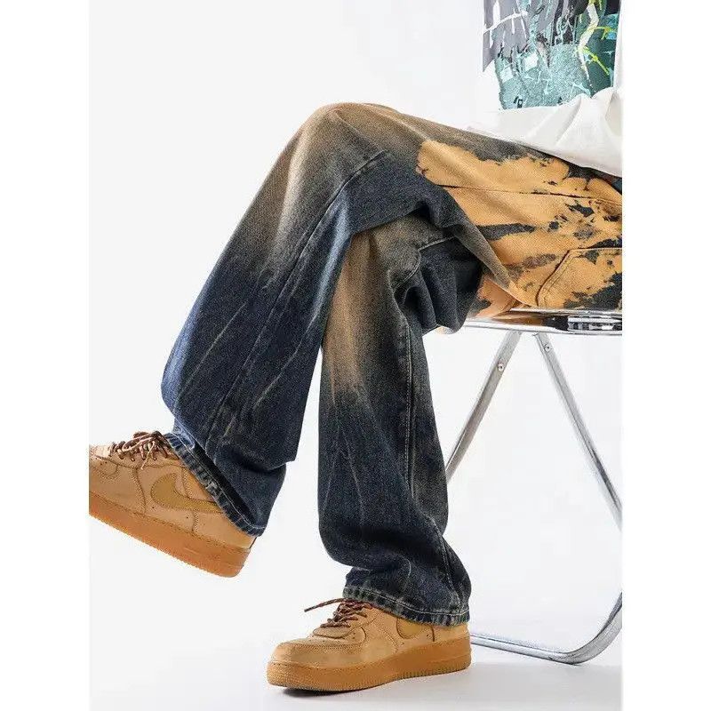 Japanese Brand Retro loose wide leg high street graffiti jeans Size US 32 / EU 48 - 5 Thumbnail