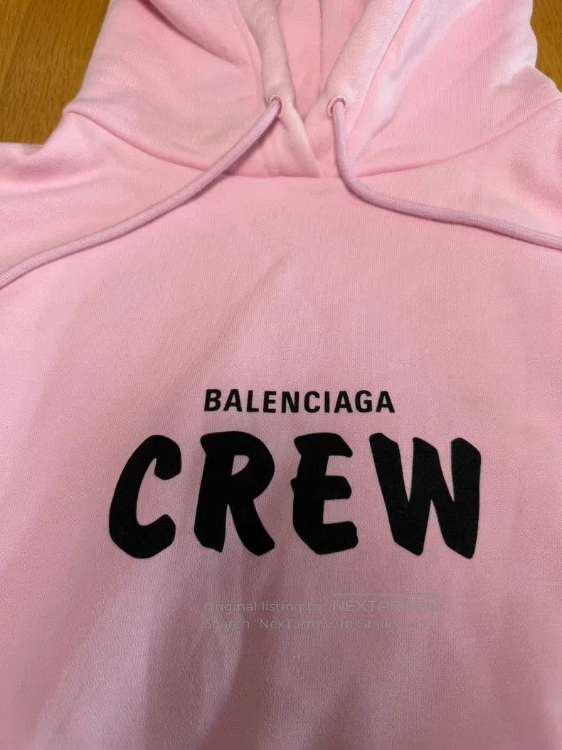 Balenciaga Balenciaga Pink CREW Hooded Sweatshirt Size US S / EU 44-46 / 1 - 4 Thumbnail