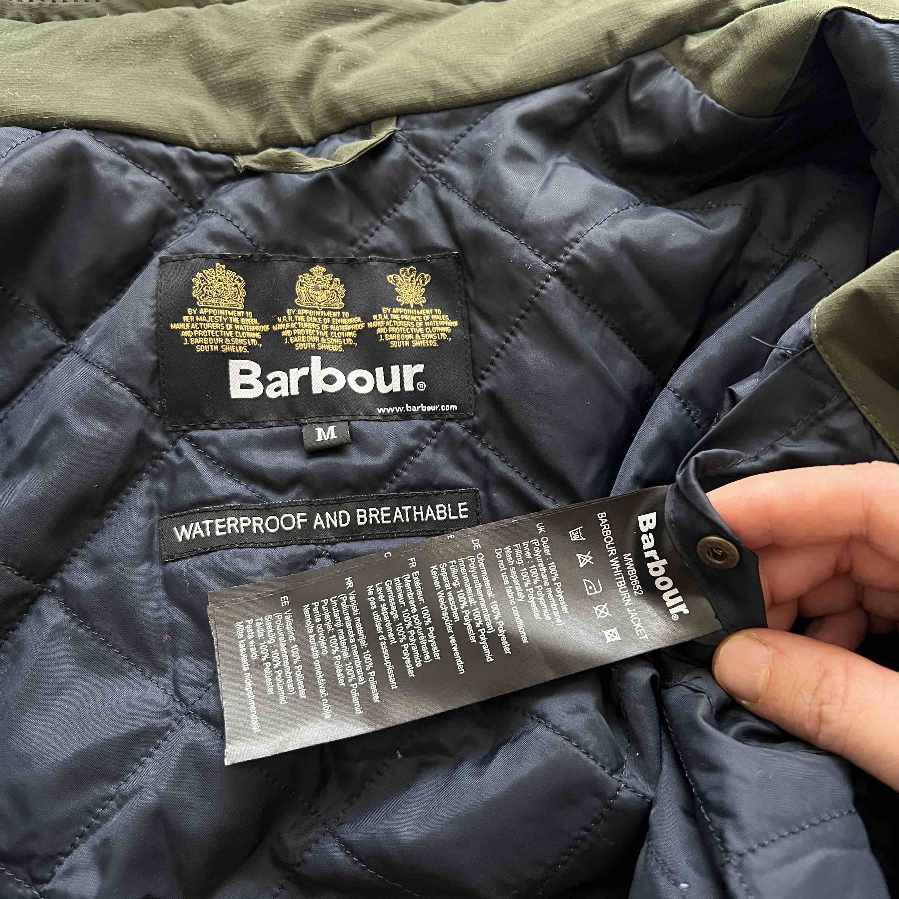 Barbour Barbour Whitburn Waterproof Olive Jacket Size M Size US M / EU 48-50 / 2 - 4 Thumbnail