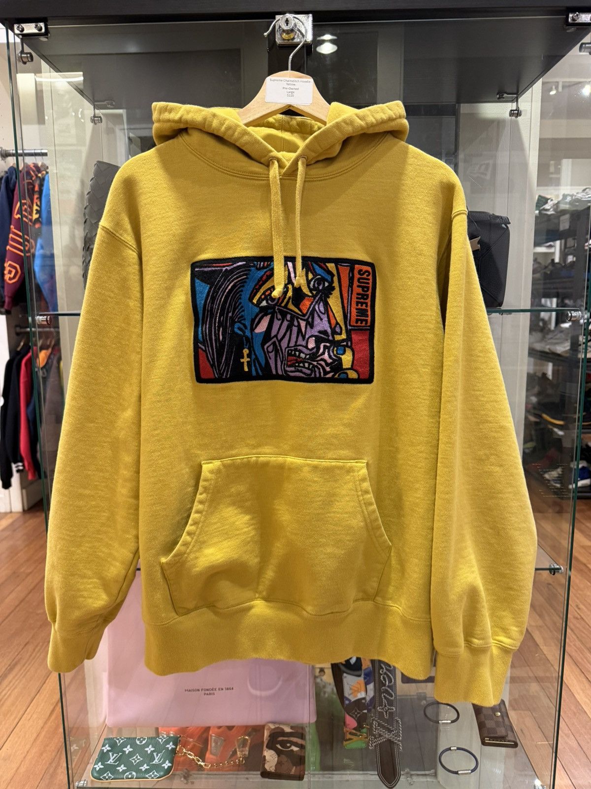 Supreme Supreme Chainstitch Hoodie - Yellow Size US L / EU 52-54 / 3 - 1 Thumbnail