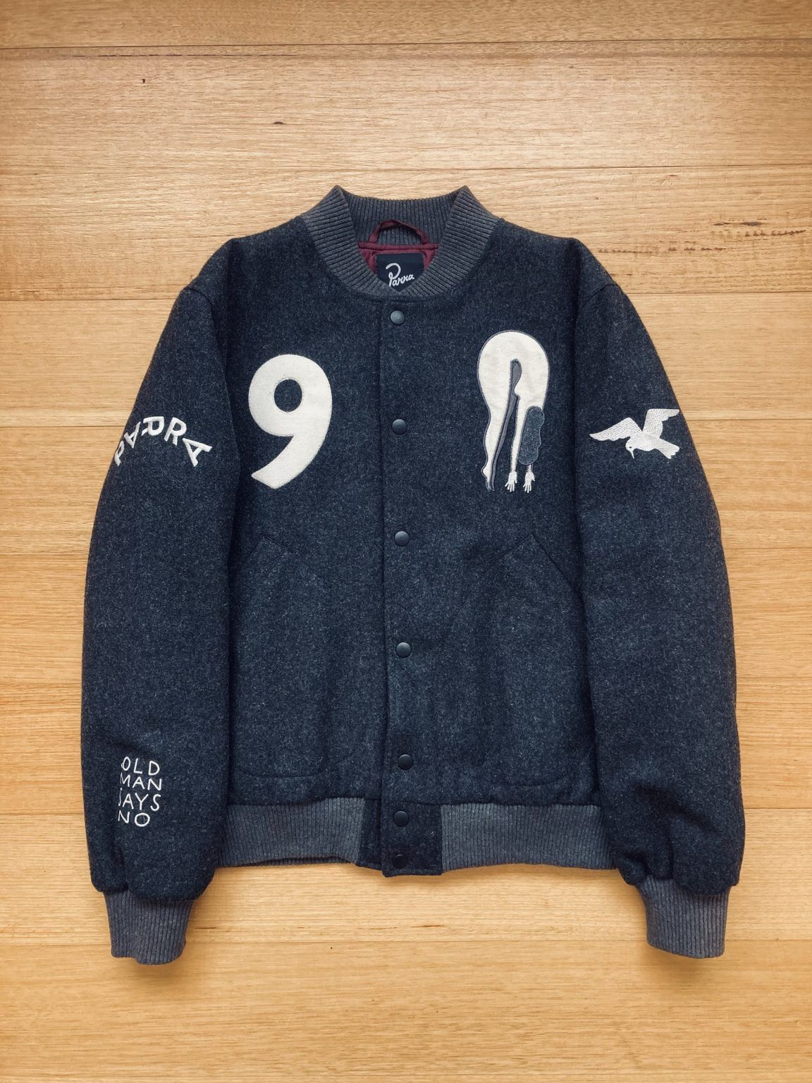 Parra PARRA Wool Varsity Jacket ‘Old Man Says No’ Size US M / EU 48-50 / 2 - 1 Thumbnail