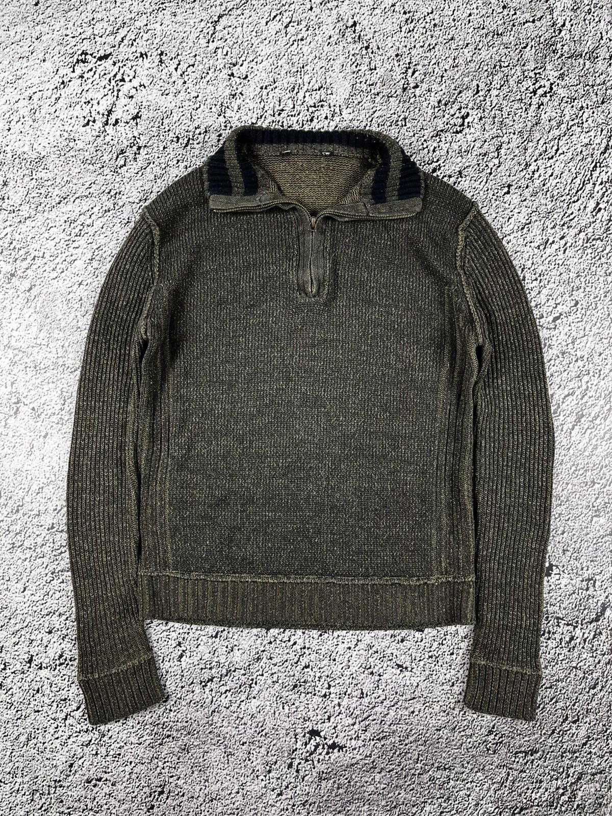 Vintage Vintage Y2K ribbed 1/4 sweater 00s oldmoney streetwear Size US S / EU 44-46 / 1 - 1 Thumbnail