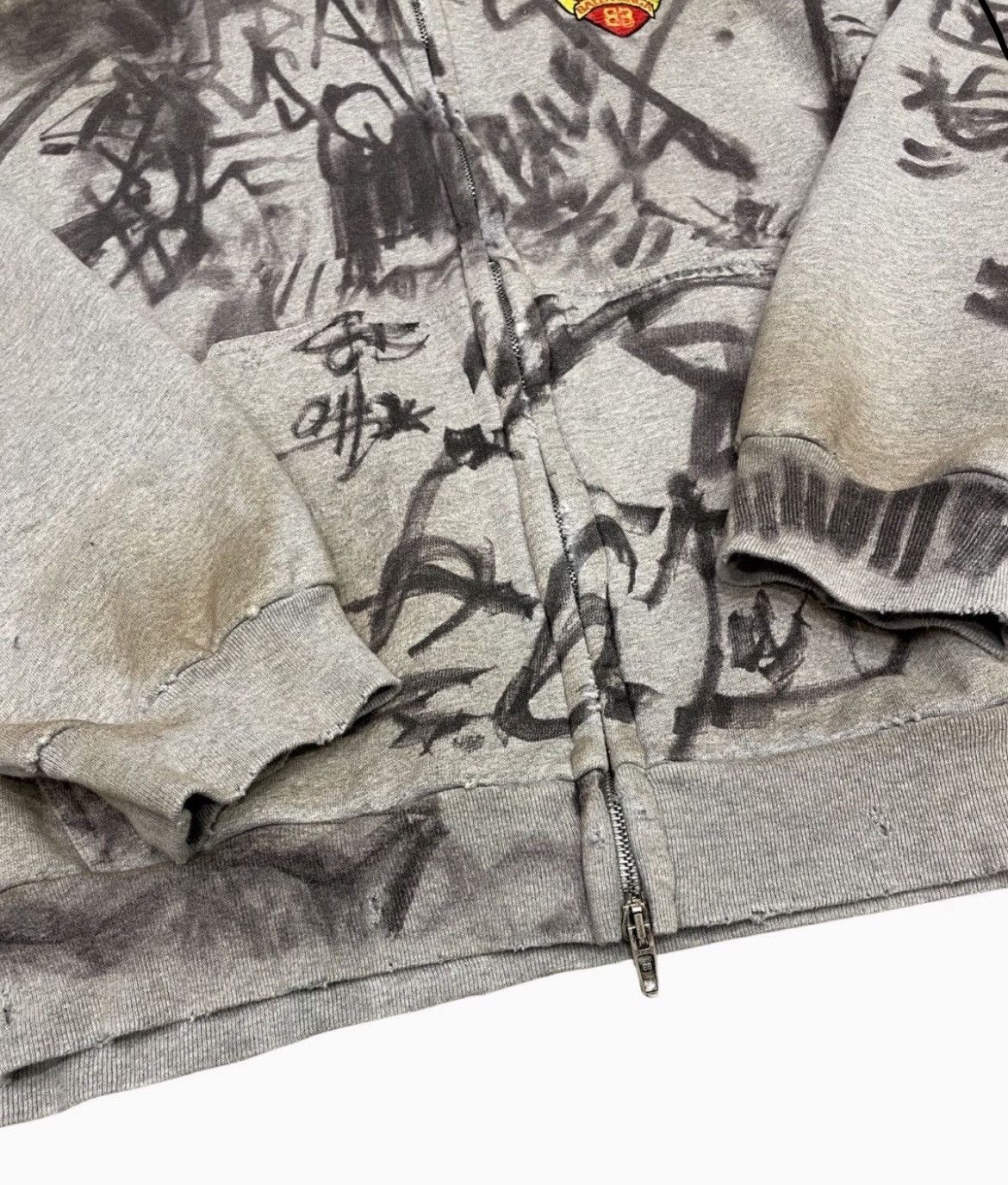 Balenciaga SS23 Balenciaga Skater Graffiti Distressed Zip Up Hoodie Size US M / EU 48-50 / 2 - 7 Thumbnail