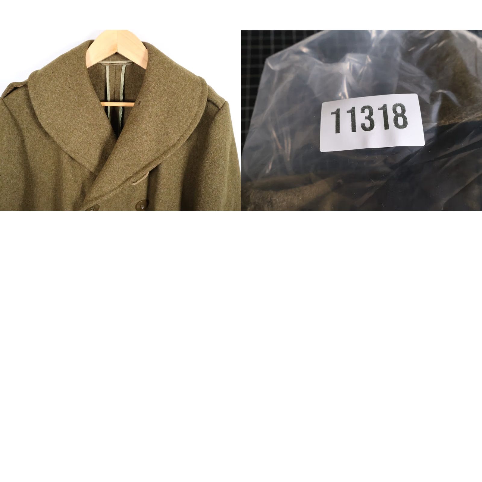 Vintage VTG US Army Melton Wool Pea Coat Men's M Medium Green Military (Moth Damage) Coat Size US M / EU 48-50 / 2 - 11 Thumbnail
