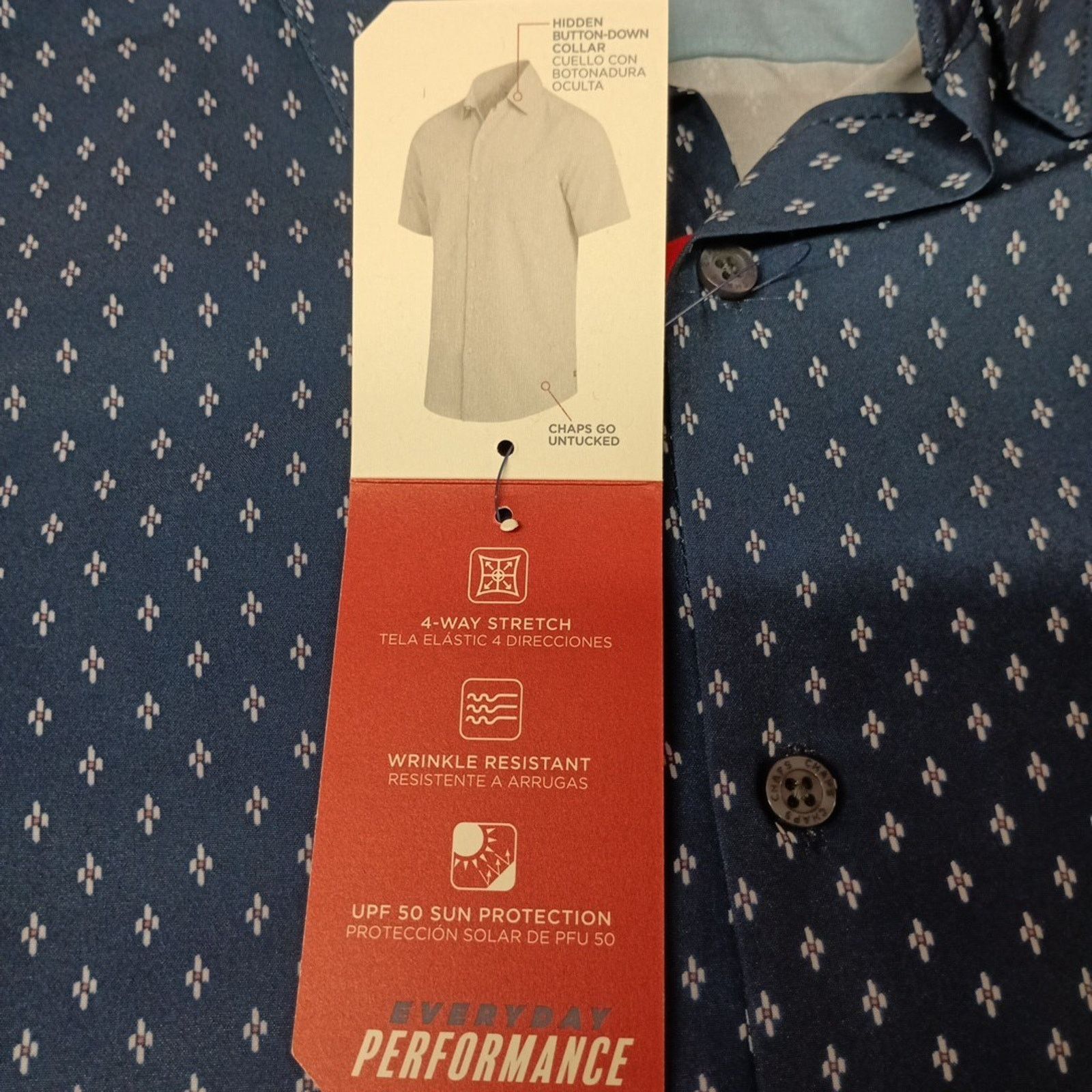 Chaps Chaps Everyday Performance Shirt Men's Size XL Ink Blue Size US XL / EU 56 / 4 - 4 Thumbnail