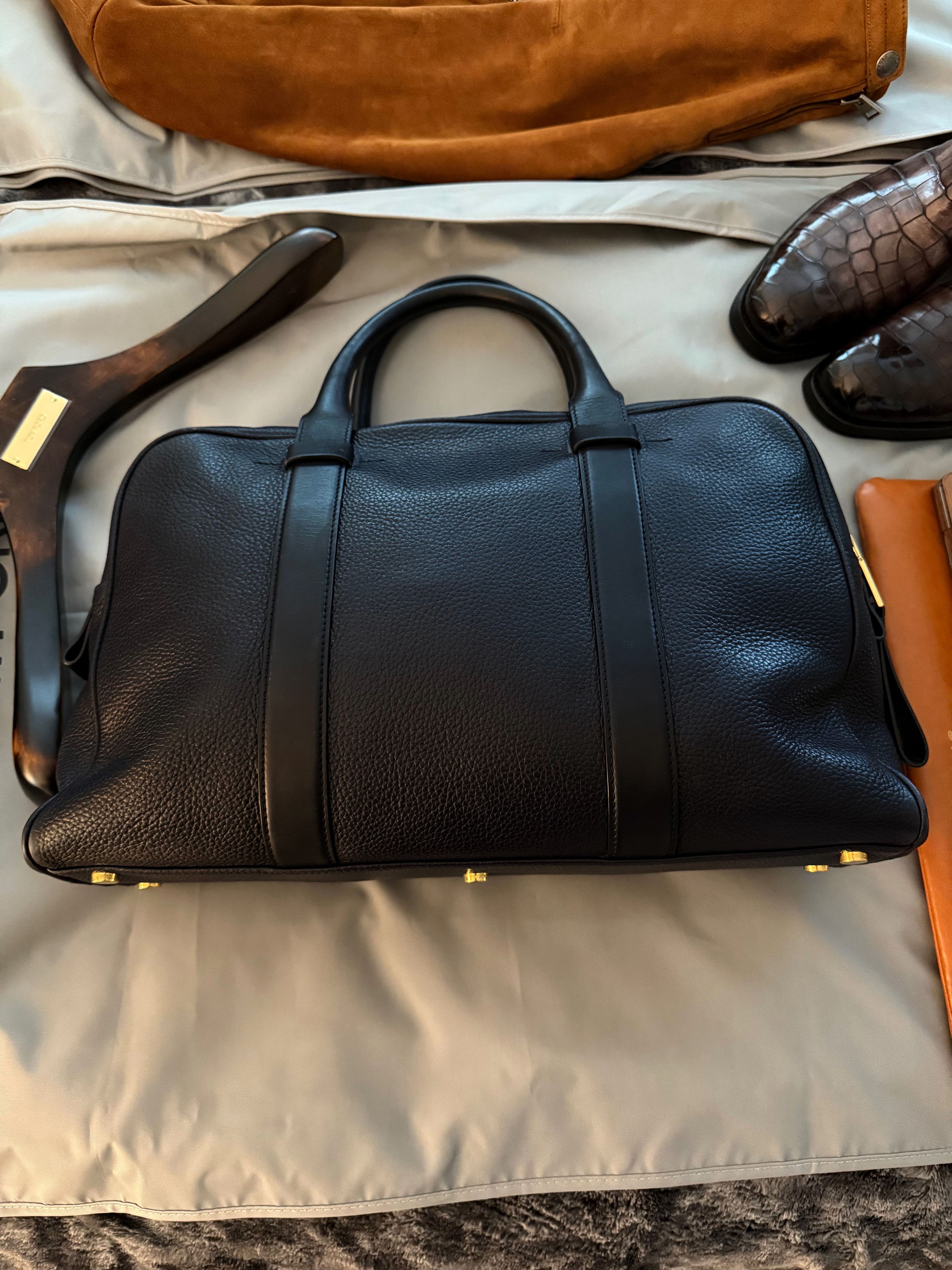 Coveted $4,350 w/tax Signature Buckley Leather Briefcase