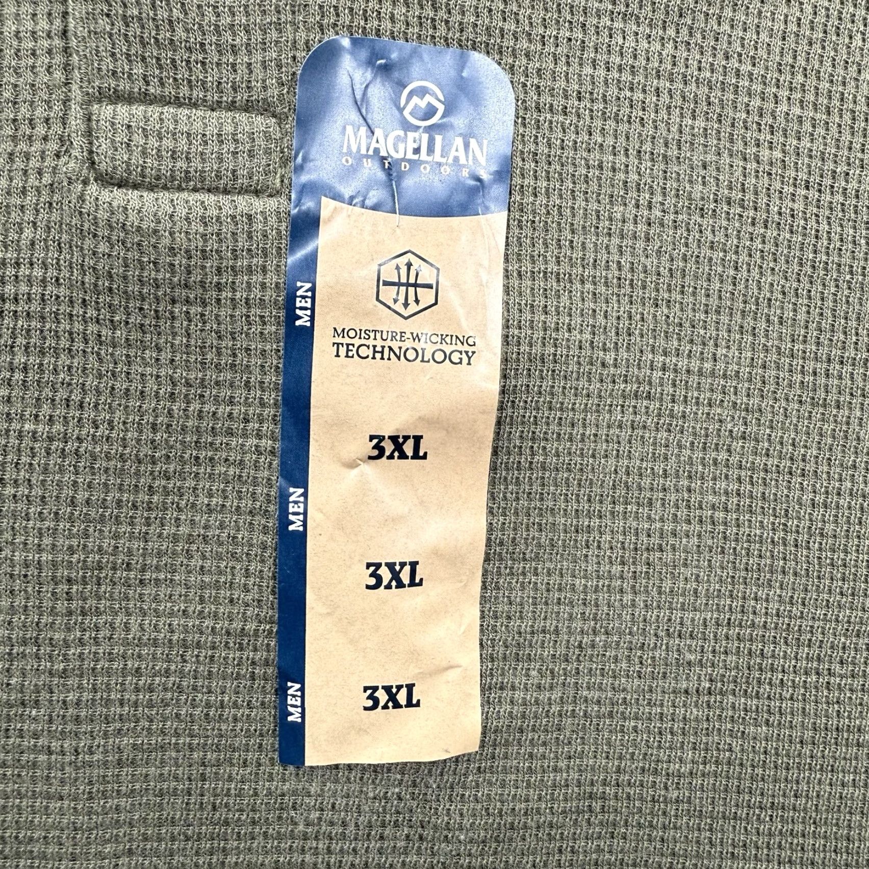 Vintage Magellan Shirt Men 3XL Green Polyester Classic Fit Moisture Wicking Outdoor Casual Workwear Button-Up Crew Neck Long Sleeve Size US XXL / EU 58 / 5 - 4 Thumbnail