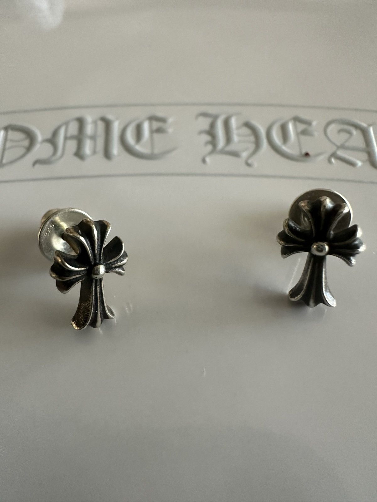 Chrome Hearts Pair of Chrome Hearts Cross Stud Earrings Size ONE SIZE - 21 Thumbnail