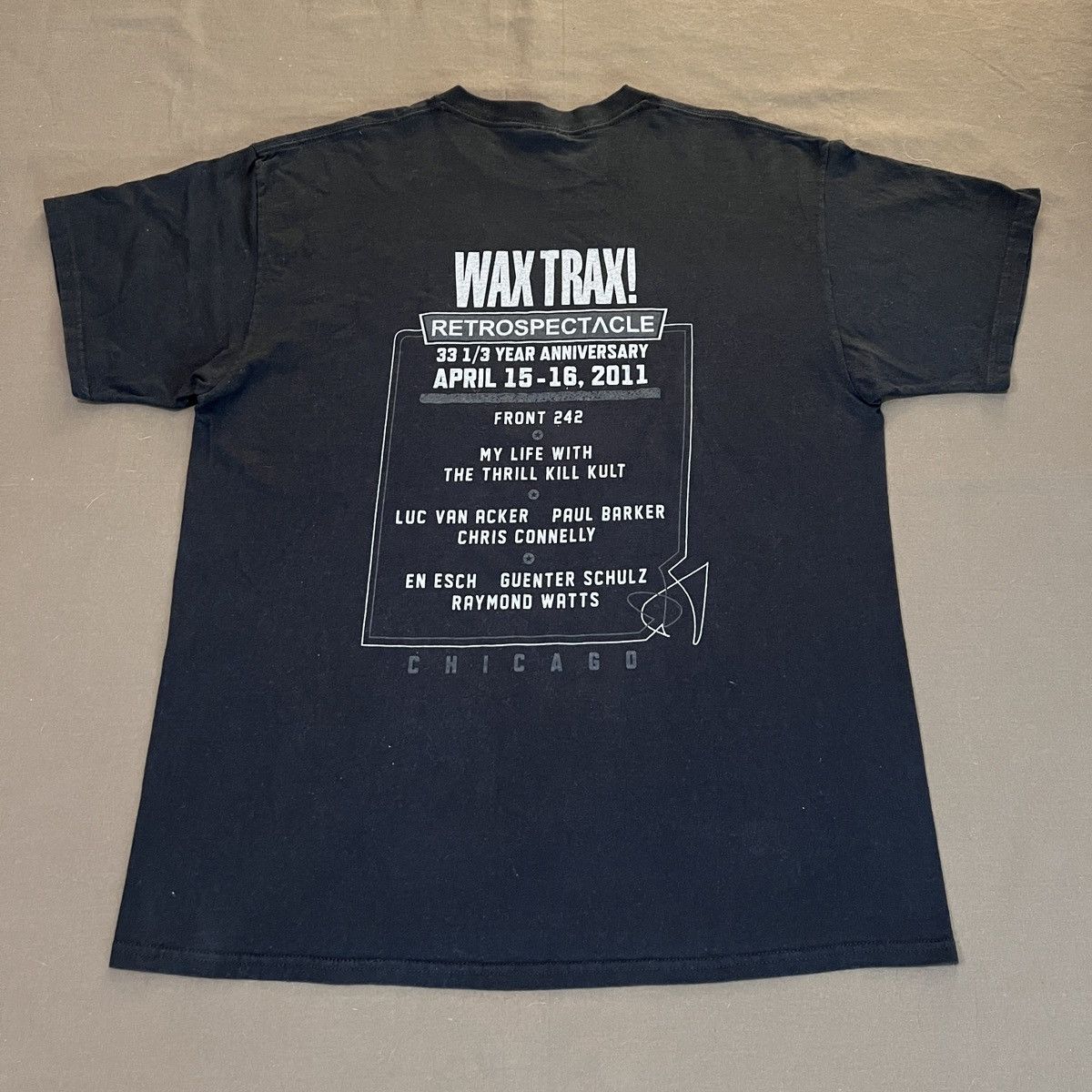 Band Tees × Vintage Vintage Y2K Wax Trax! Industrial Electronic Tee XL Size US XL / EU 56 / 4 - 4 Thumbnail