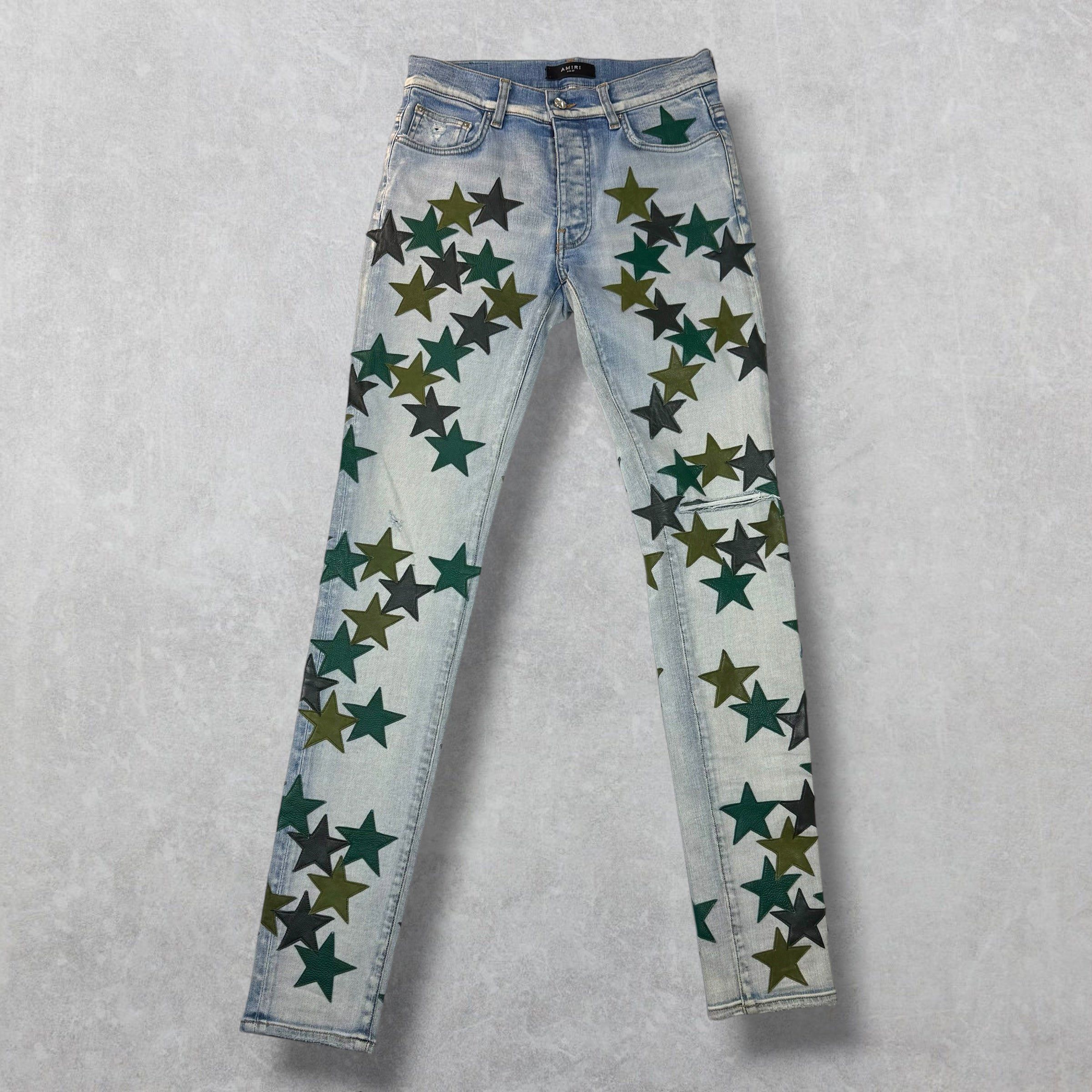 Amiri Amiri x Chemist Green Star Patch Jeans 30 Size US 30 / EU 46 - 1 Thumbnail