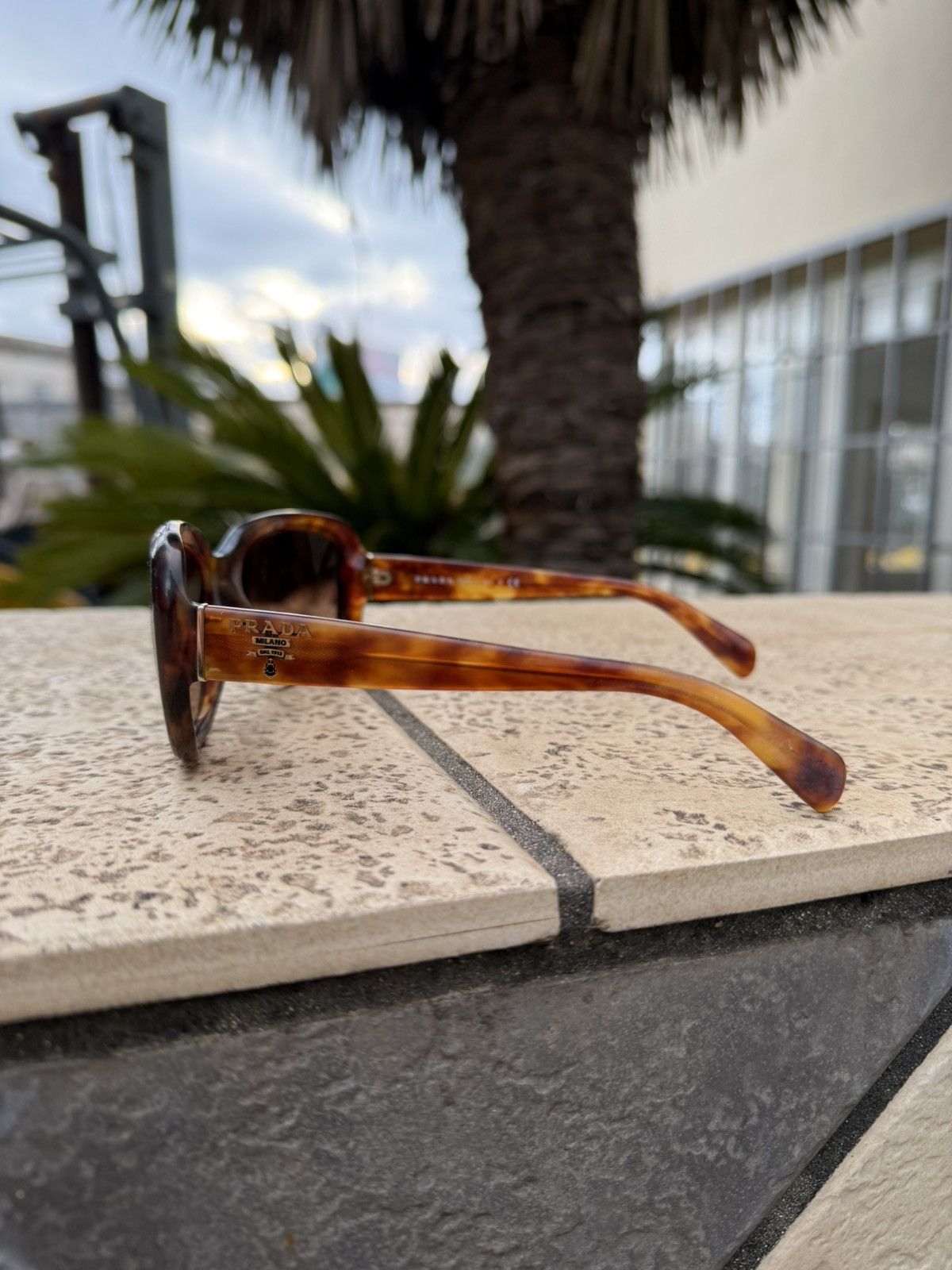 Prada Prada Sunglasses SPR 17P Brown Size ONE SIZE - 3 Thumbnail
