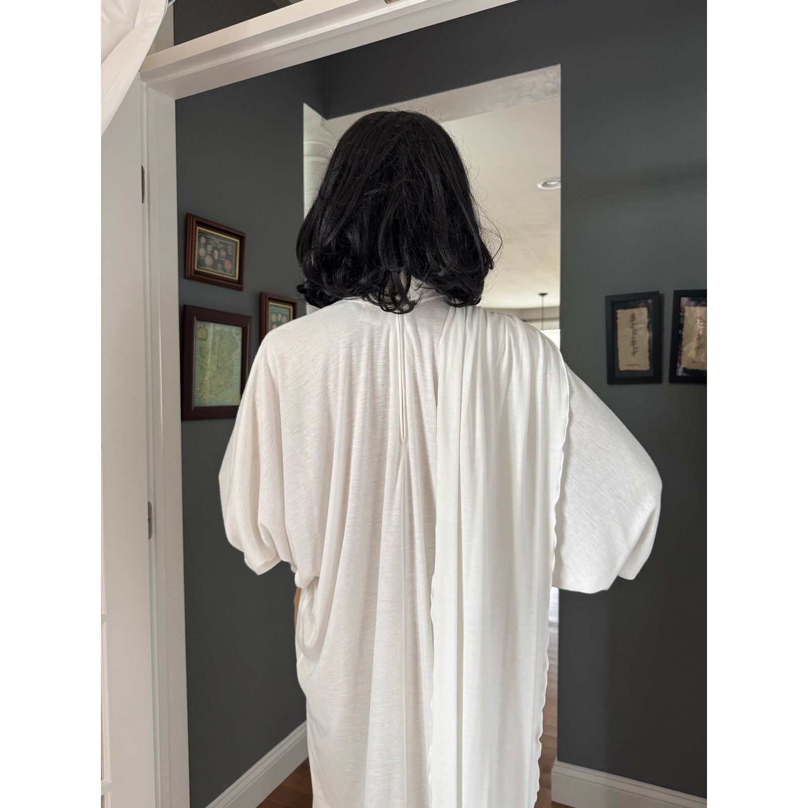 Vintage NWT Marcy & Co 1970s–80s White Rhinestone Caftan Gown sash M Size M / US 6-8 / IT 42-44 - 18 Thumbnail