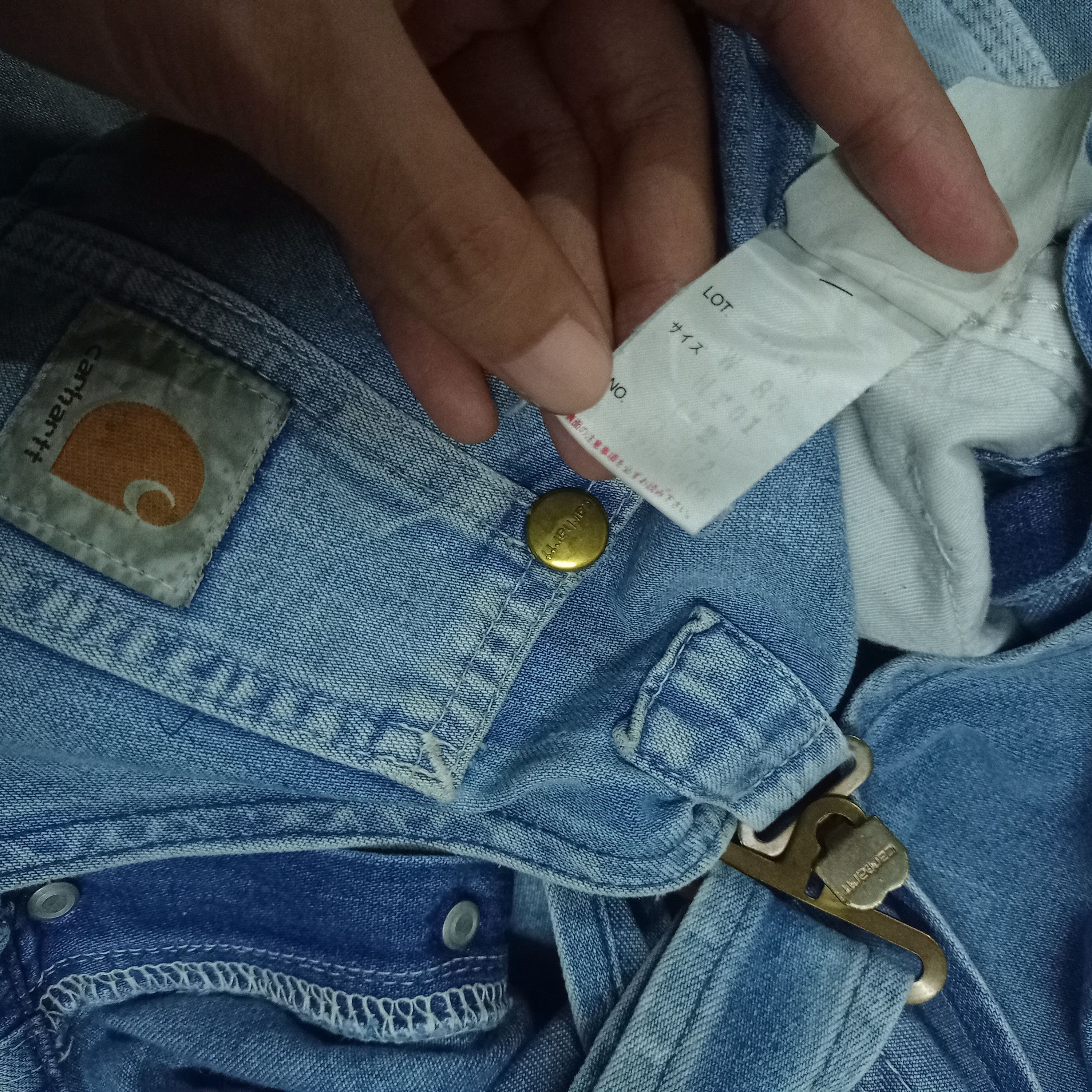 Carhartt Vintage Carhartt USA Distressed Thrashed Style Denim Overall Size US 34 / EU 50 - 9 Thumbnail