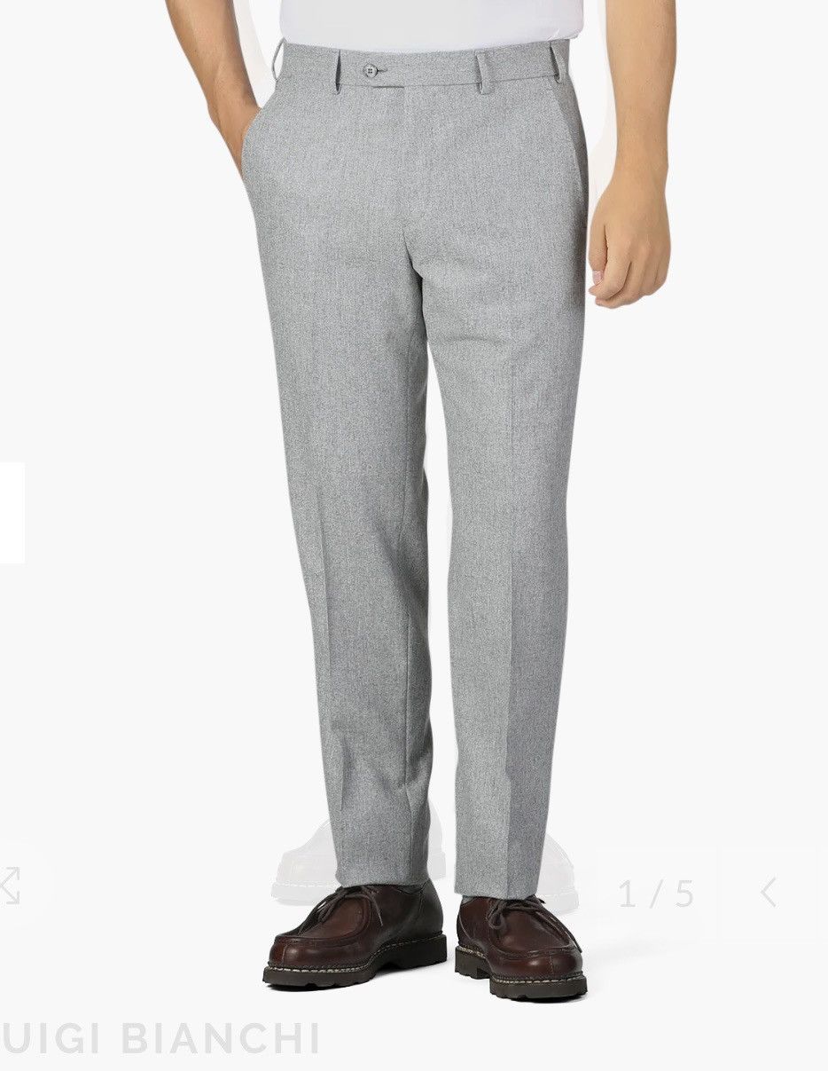 Luigi Bianchi Wool Flannel Flat Front Trouser Size US 36 / EU 52 - 1 Thumbnail