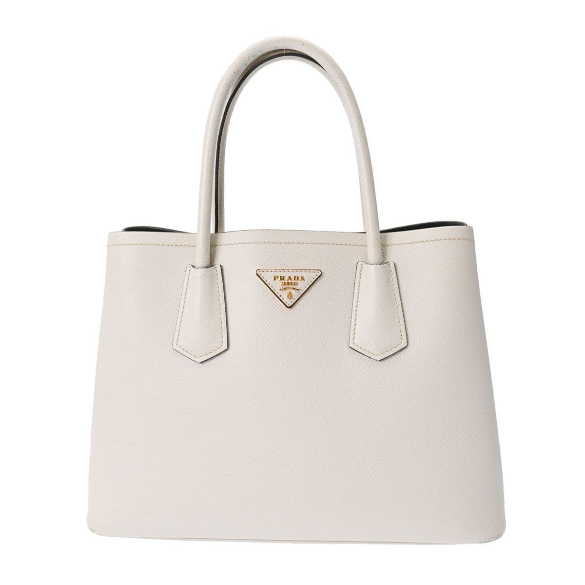 Prada 2way Bag White Gold Hardware