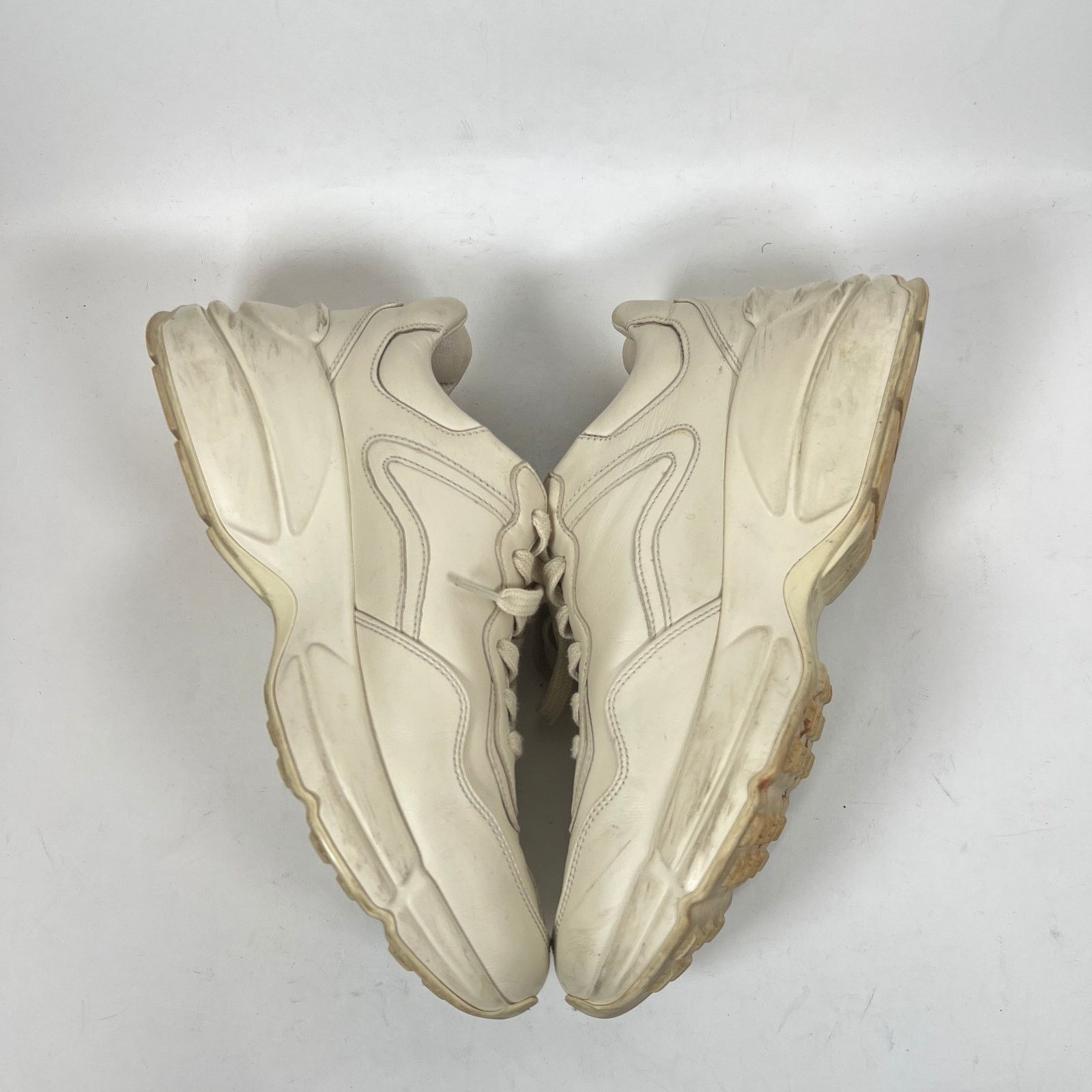 Gucci Gucci Cream Classic Logo Rhyton Sneaker Size 38 Size US 8 / IT 38 - 5 Thumbnail