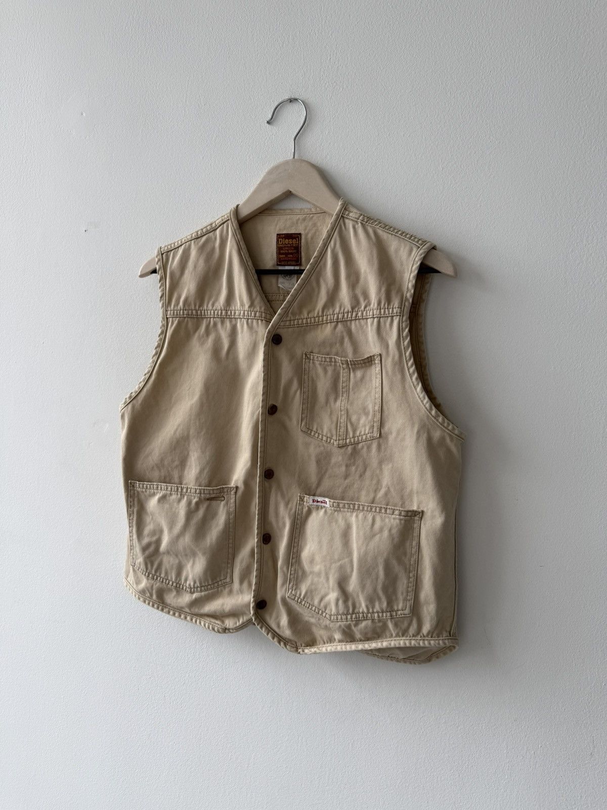 Diesel Vintage RARE Diesel RR55 Big Logo Industry Vest Size US S / EU 44-46 / 1 - 3 Thumbnail