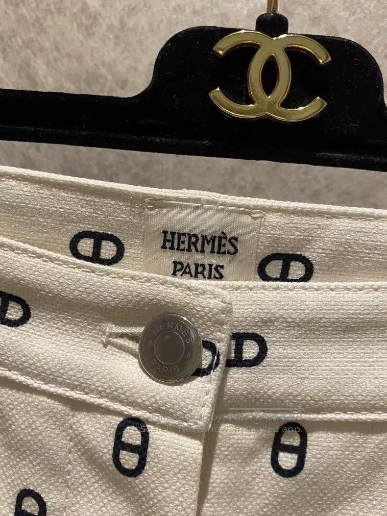 Hermes Hermes Pig nose print denim pants Size 26" / US 2 / IT 38 - 3 Thumbnail