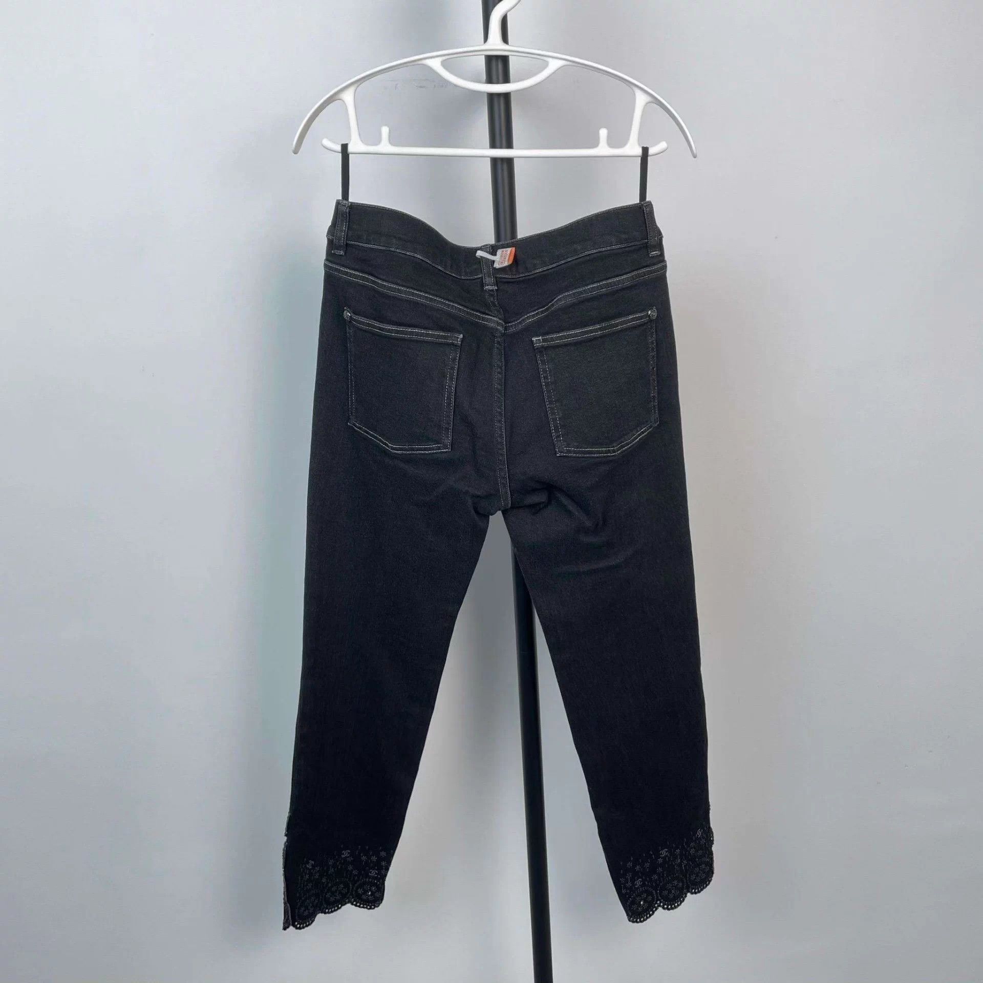 Chanel Chanel Denim Print Gray 38 Pants Size 27" / US 4 / IT 40 - 2 Thumbnail