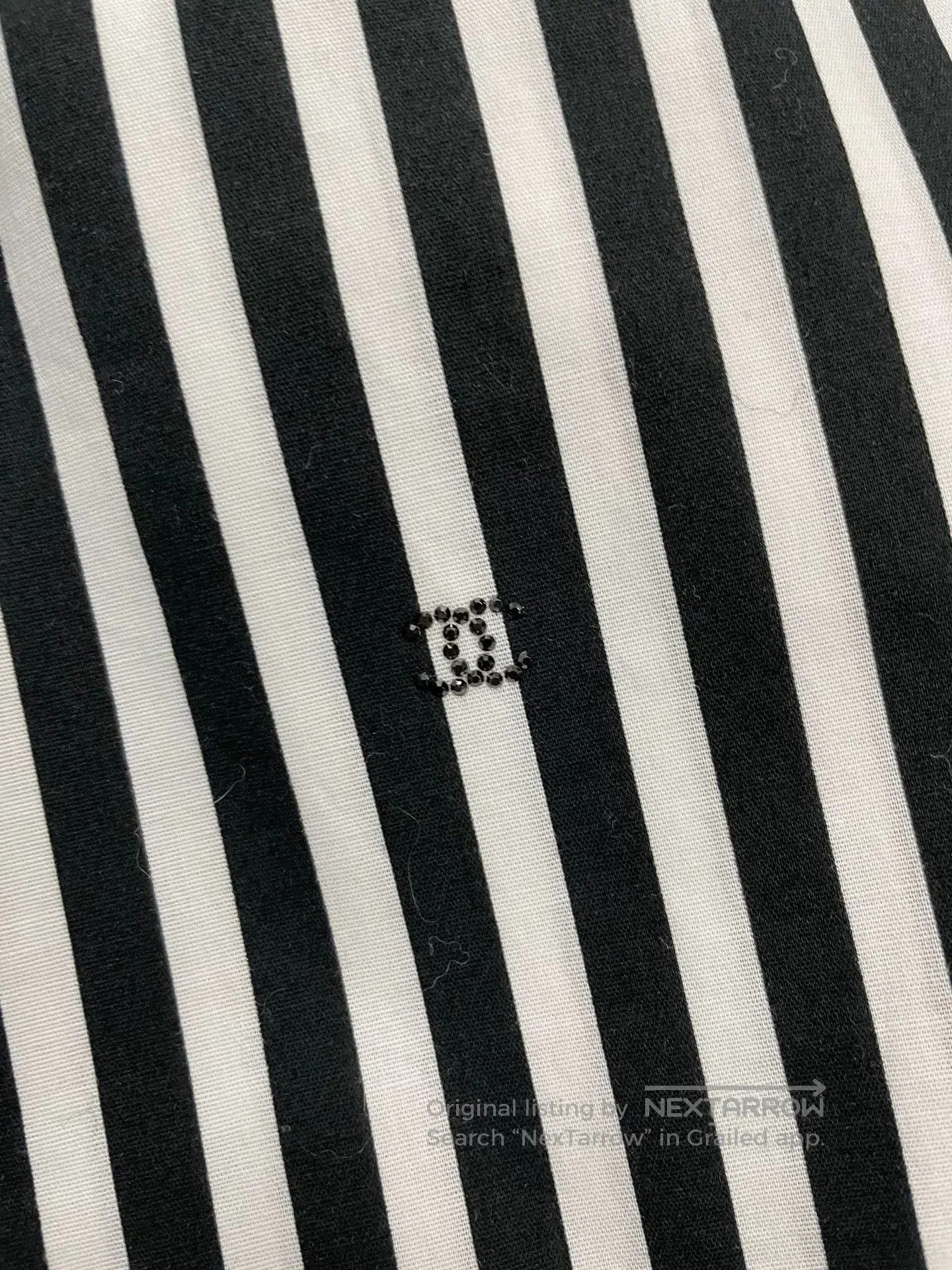 Chanel Chanel Coco Beach Striped Logo Mini Skirt. Size US 36 / EU 52 - 2 Thumbnail