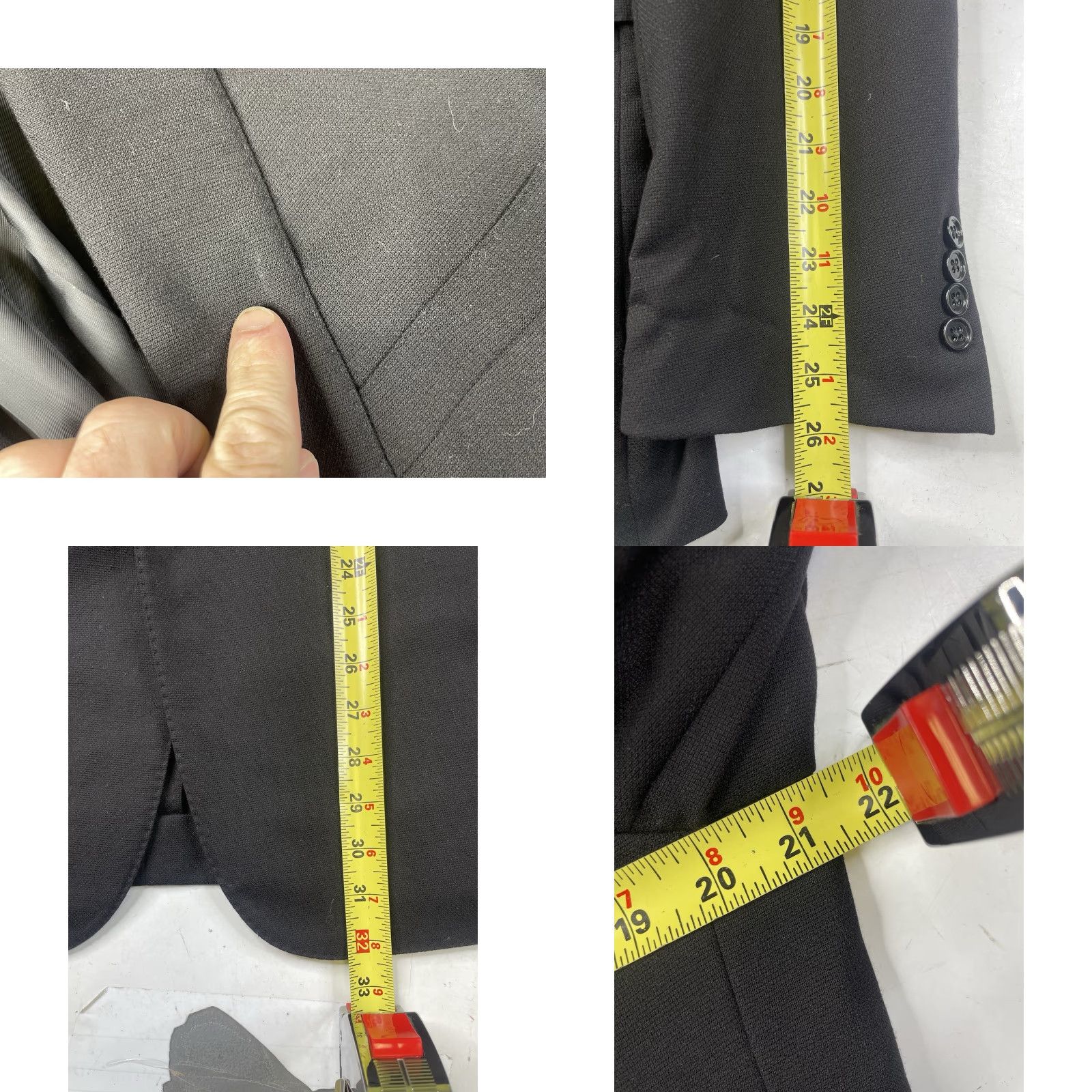 Ralph Lauren VINTAGE Ralph Lauren Black Label Blazer Jacket Mens Notch Lapel Wool 44L Italy Black 2-Button Single-Breasted Solid Long Classic Regular Mens Size 44R - 8 Thumbnail
