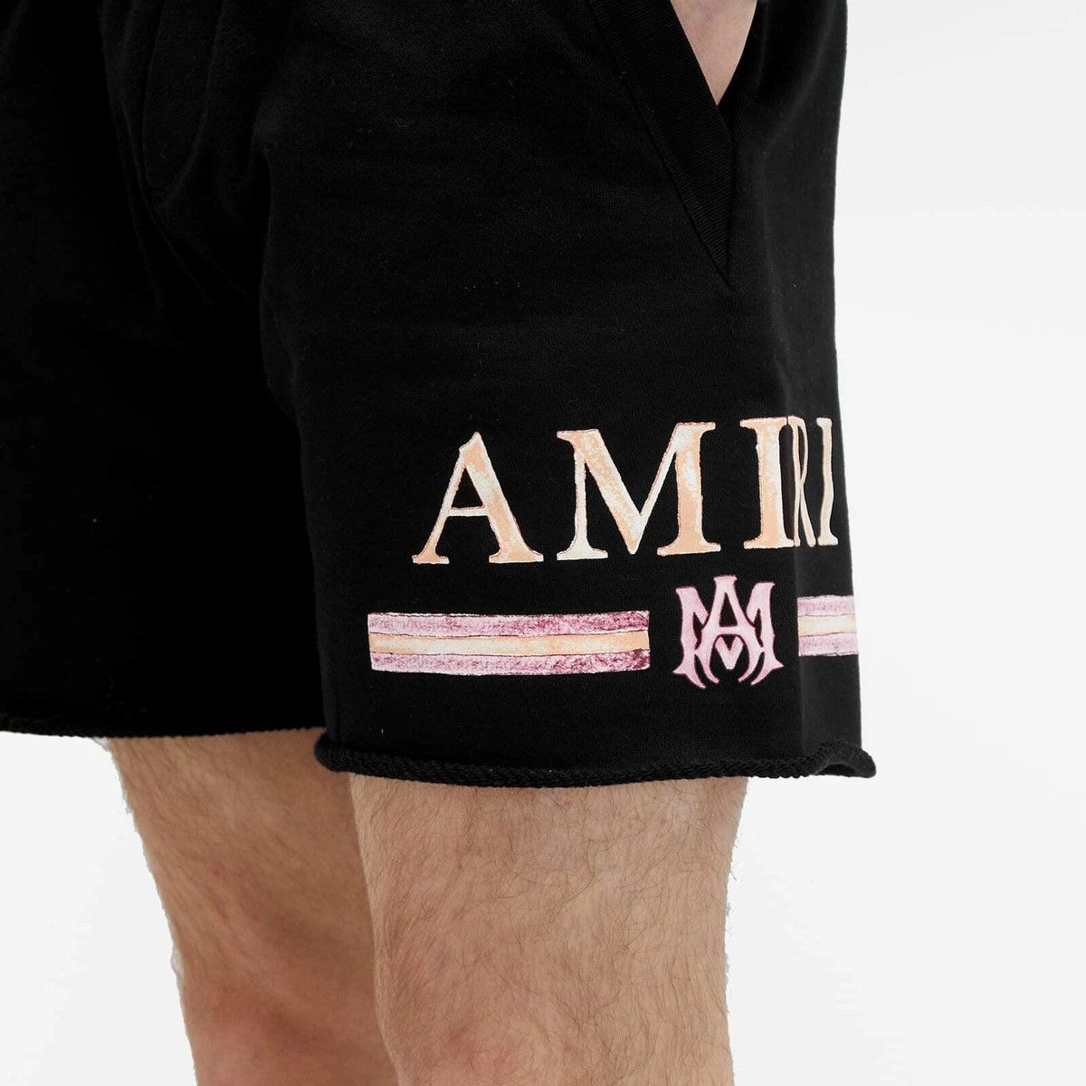 Amiri o1mle0326 MA Watercolor Bar Sweatshort in Black Size US 34 / EU 50 - 5 Thumbnail