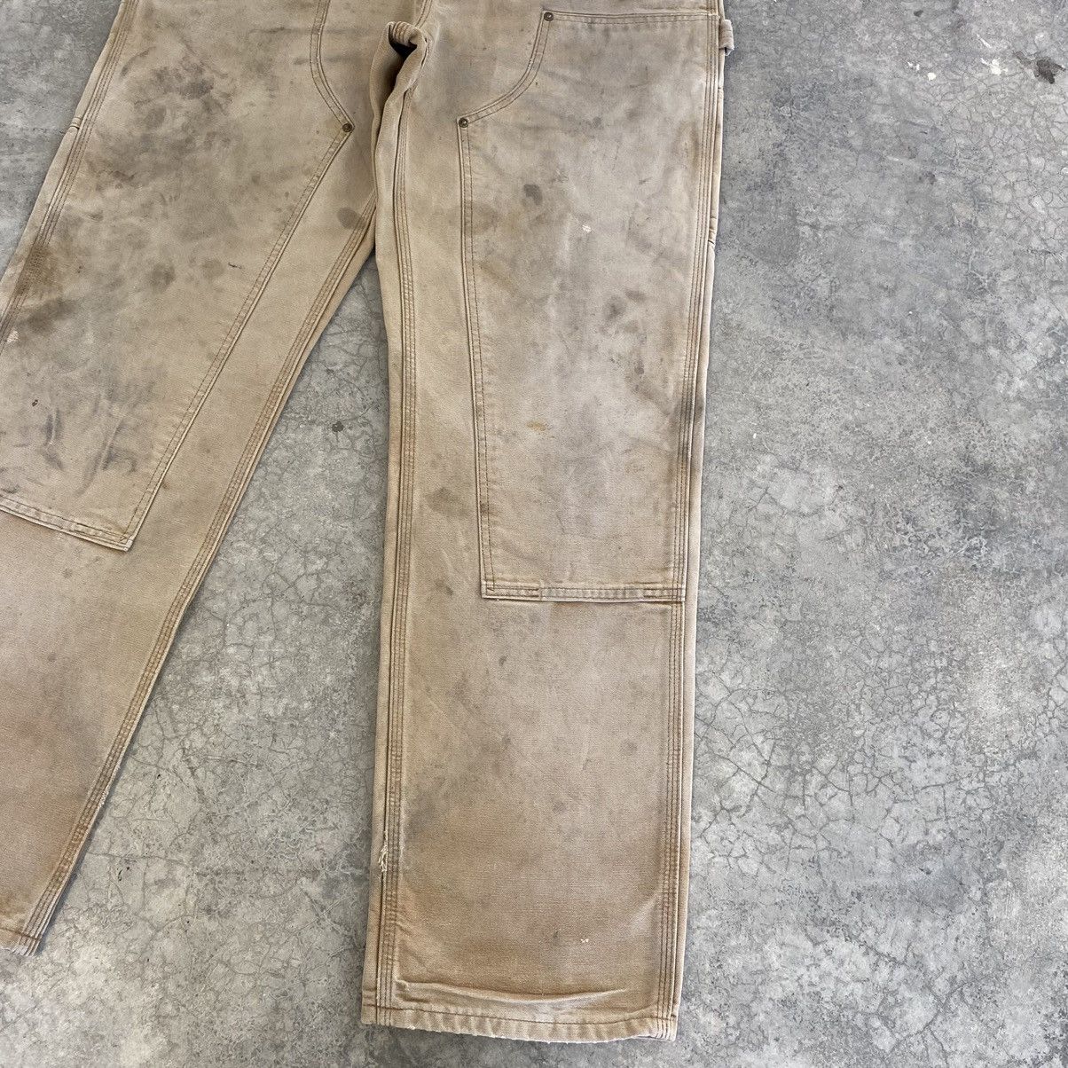 Carhartt VTG Carhartt Double Knee Faded Tan Dirty Carpenter Pants Size US 33 - 8 Thumbnail