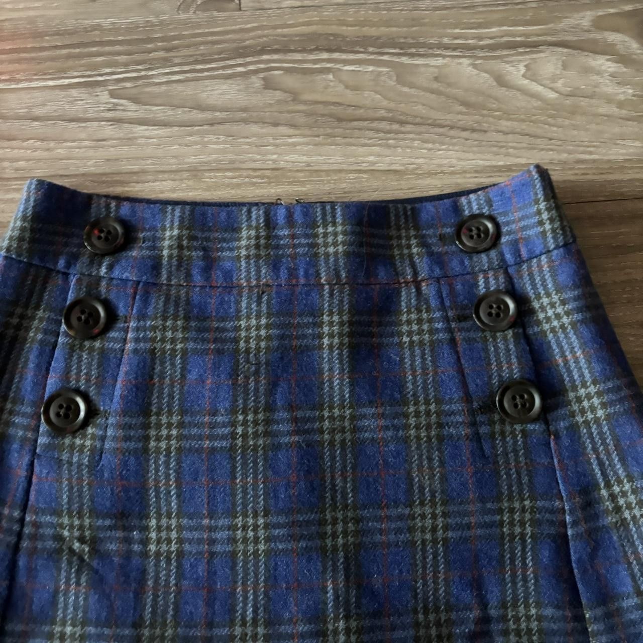 Vintage Crazy Vintage Y2K/2000s Cute Blue Plaid Skirt! Size 28" / US 6 / IT 42 - 2 Thumbnail